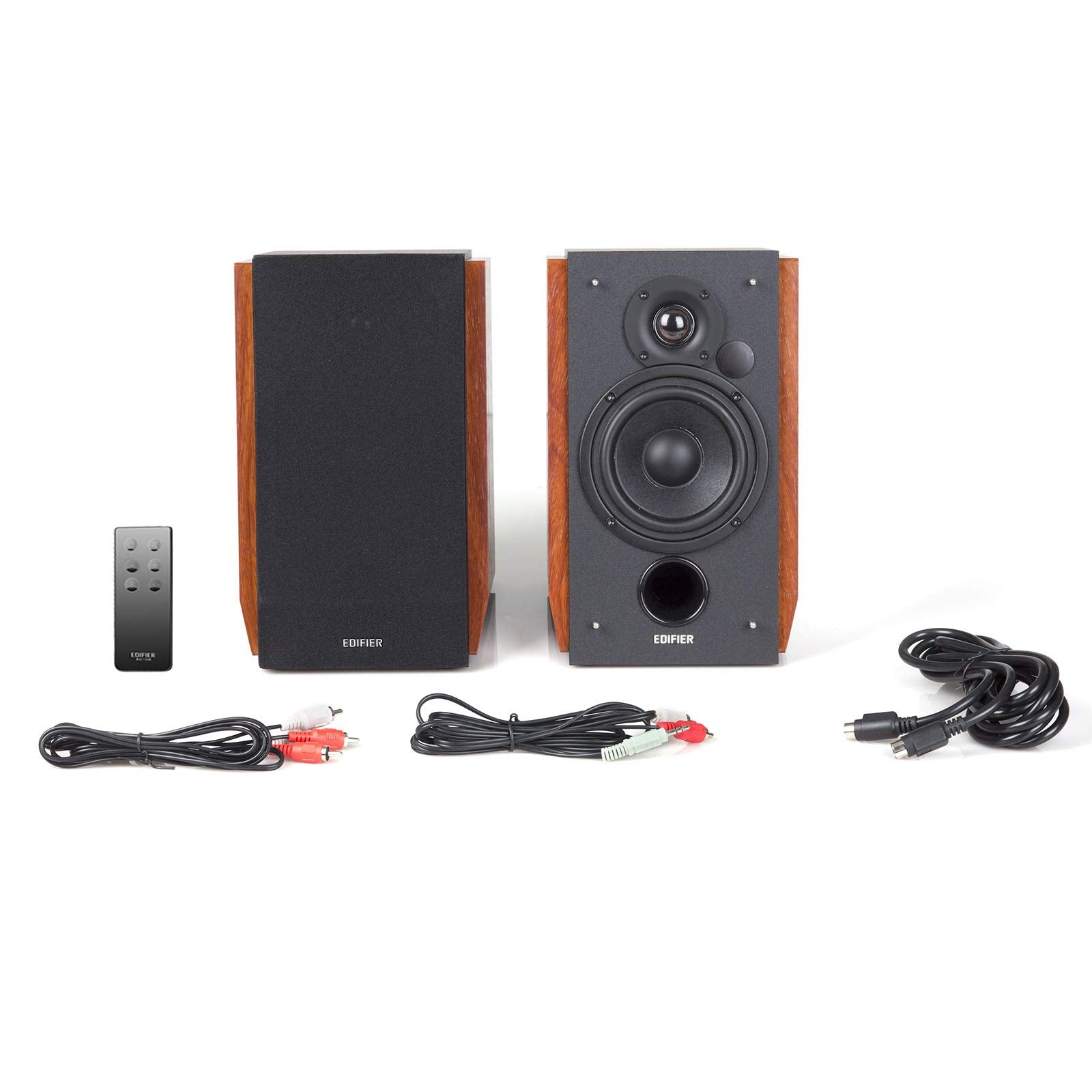 Edifier R1700Bt Bluetooth Bookshelf Speakers   Active Near Field Studio Monitors   Powered Speakers 2.0 Setup Wooden Enclosure