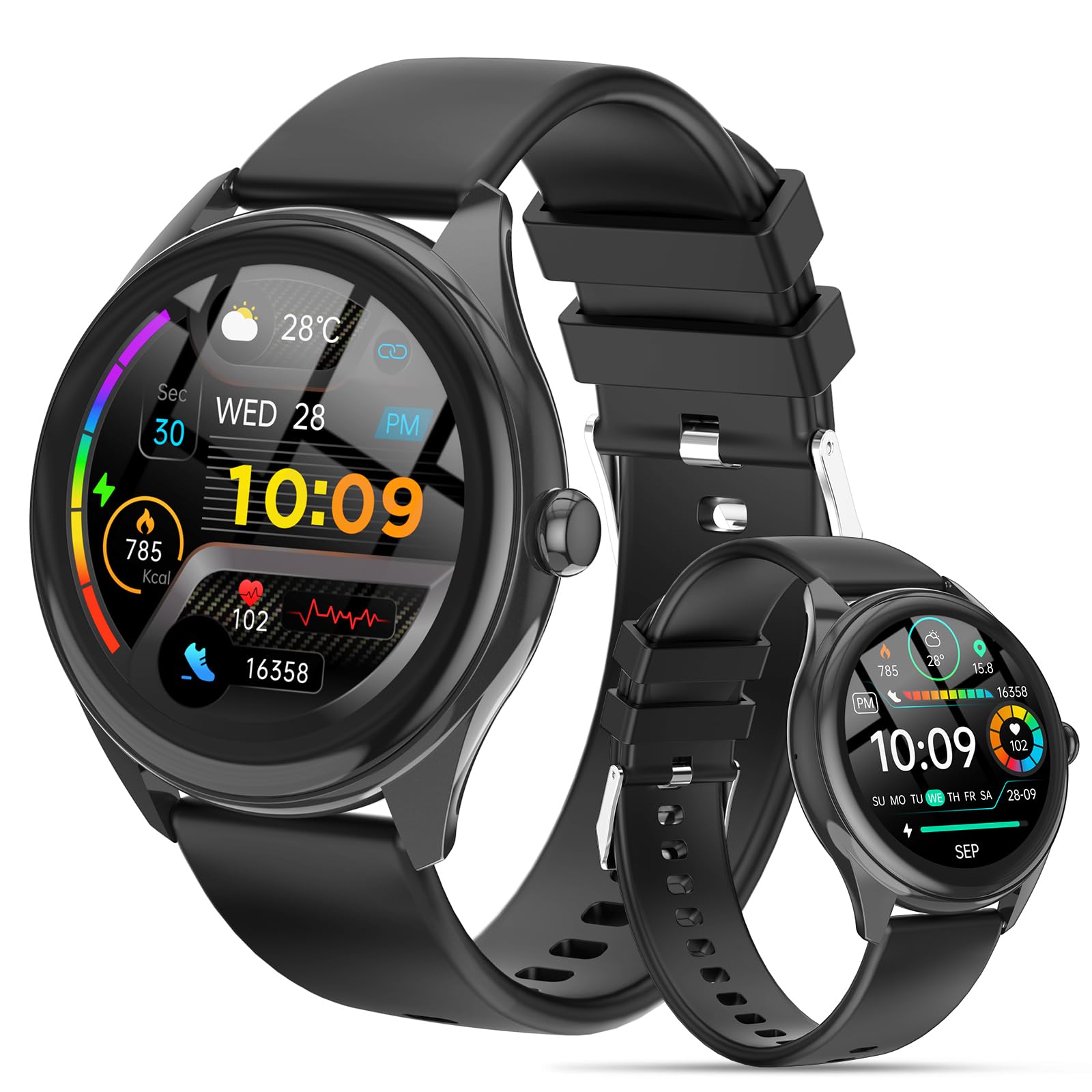 Smart Watch for Men, 1.39 HD Touchscreen Smartwatch with 120 Sports Modes, AI Voice Assistant, Heart Rate/Sleep Monitor, Blueto