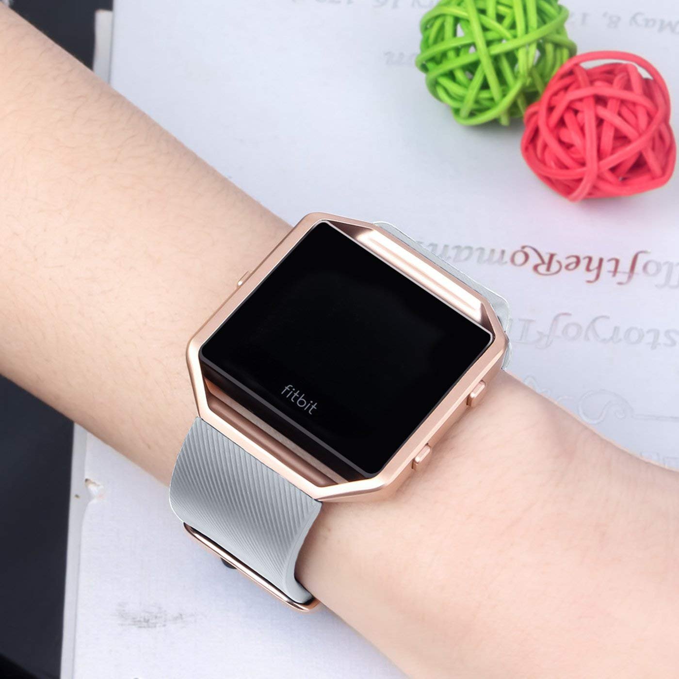 Leefox Compatible Fitbit Blaze Bands With Frame, Sport Silicone Replacement Strap For Fitbit Blaze Smart Fitness Watch Accessory