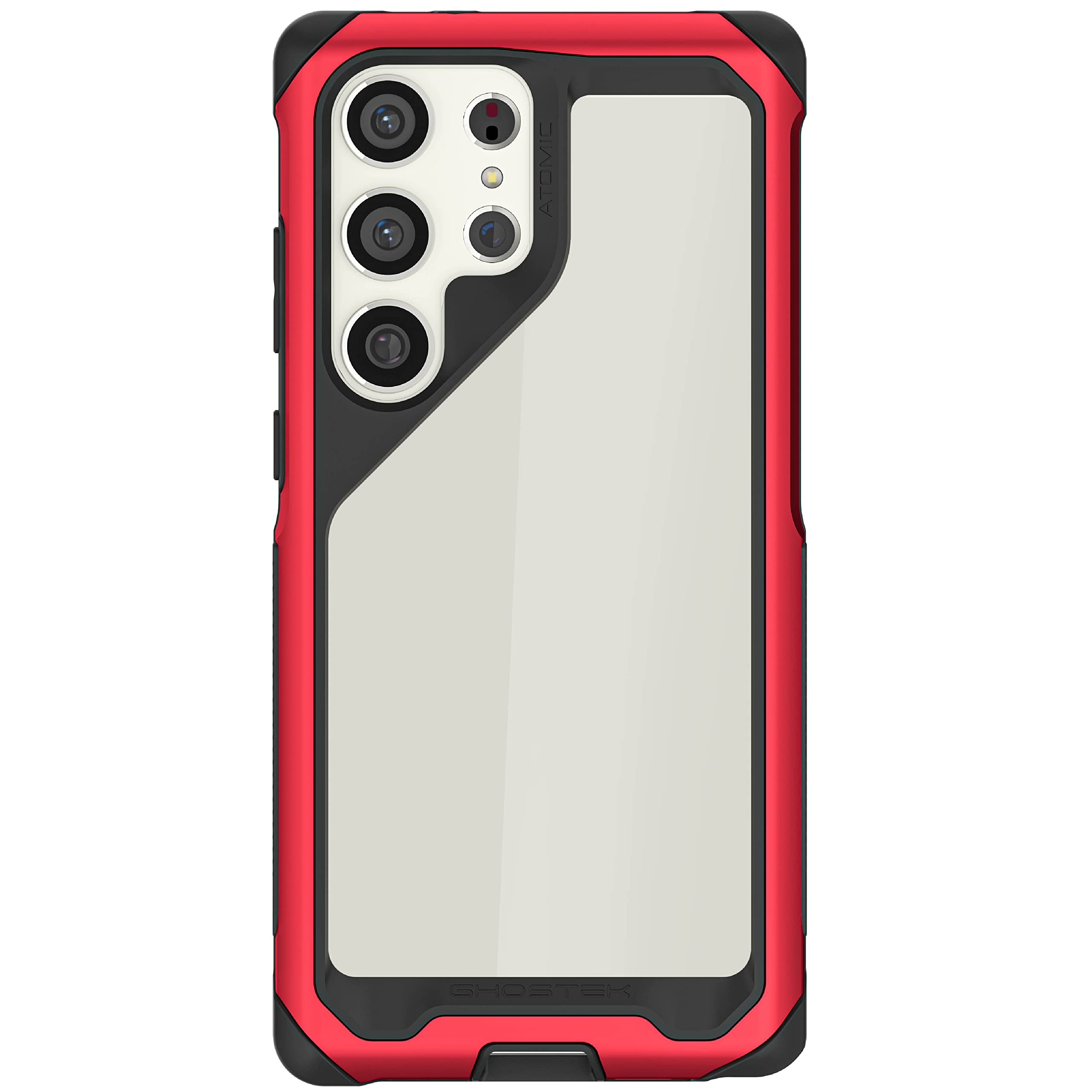 Ghostek ATOMIC slim S23 Ultra Case with Clear Back and Aluminum Metal Bumper, S-Pen Access Military Grade Shock Absorbent Protec