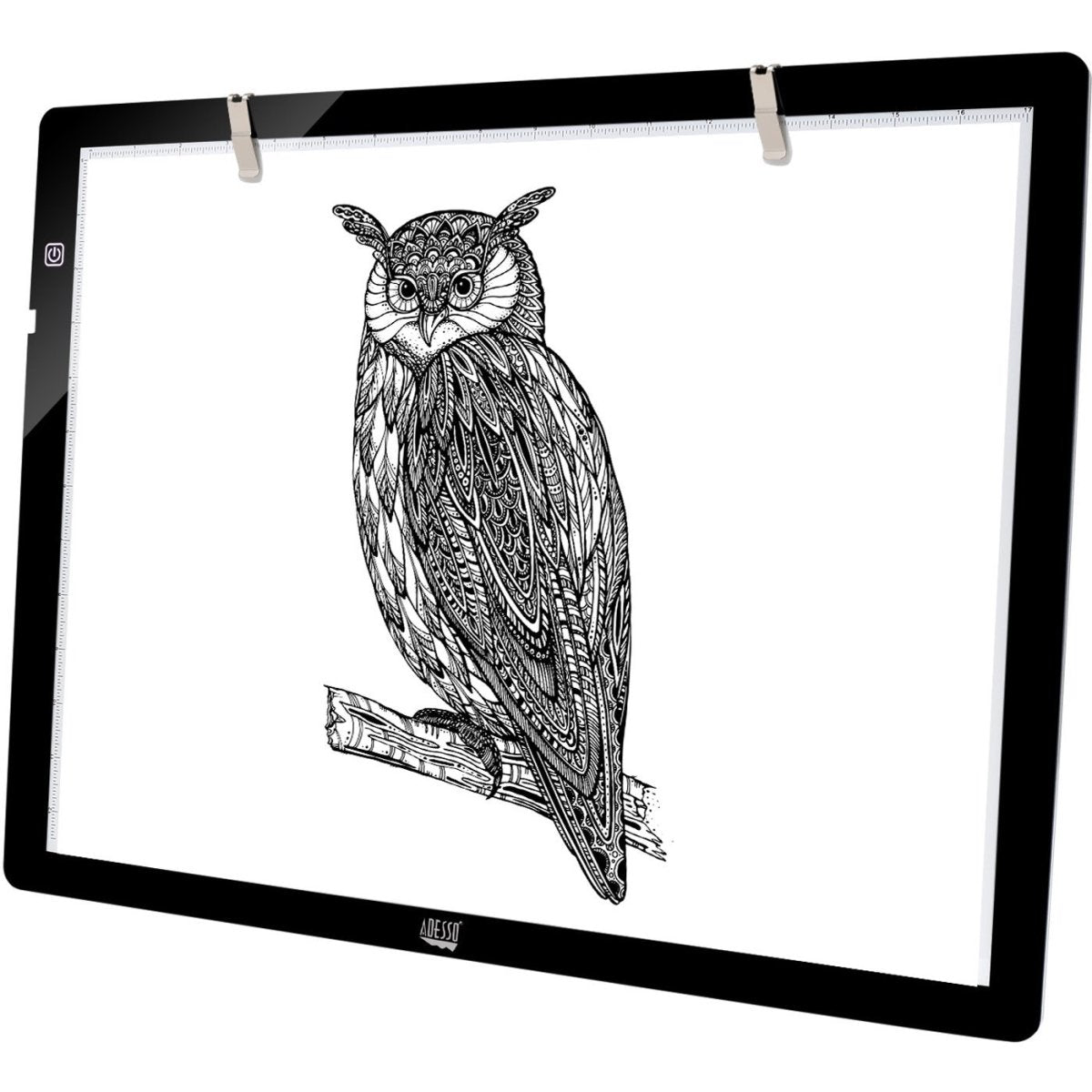 Adesso Cyberpad P2 12'' X 7'' Led Artcraft Tracing Light Pad/Box Artists Drawing Sketching X Ray Viewing Black, Cyberpad_P2