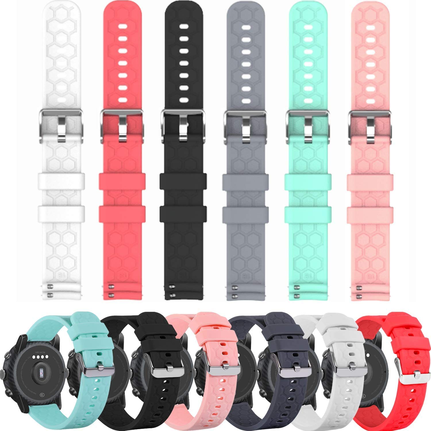 Compatible With Wyze Watch 47/44Mm Bands Replacement Accessory Sport Colourful Silicone Bracelet 22Mm Strap Band For Wyze Watch