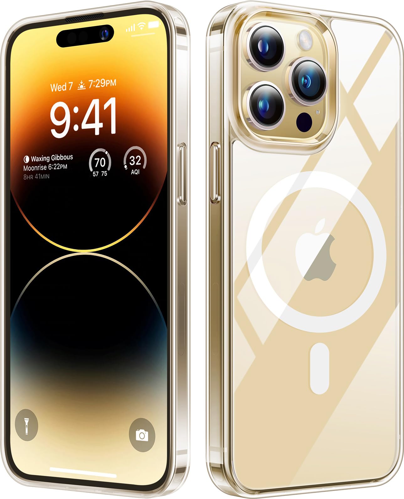 Torras Magnetic Clear For Iphone 14 Pro Case, Compatible With Magsafe, Never Yellow, 12 Ft Military Grade Drop Tested, Protectiv