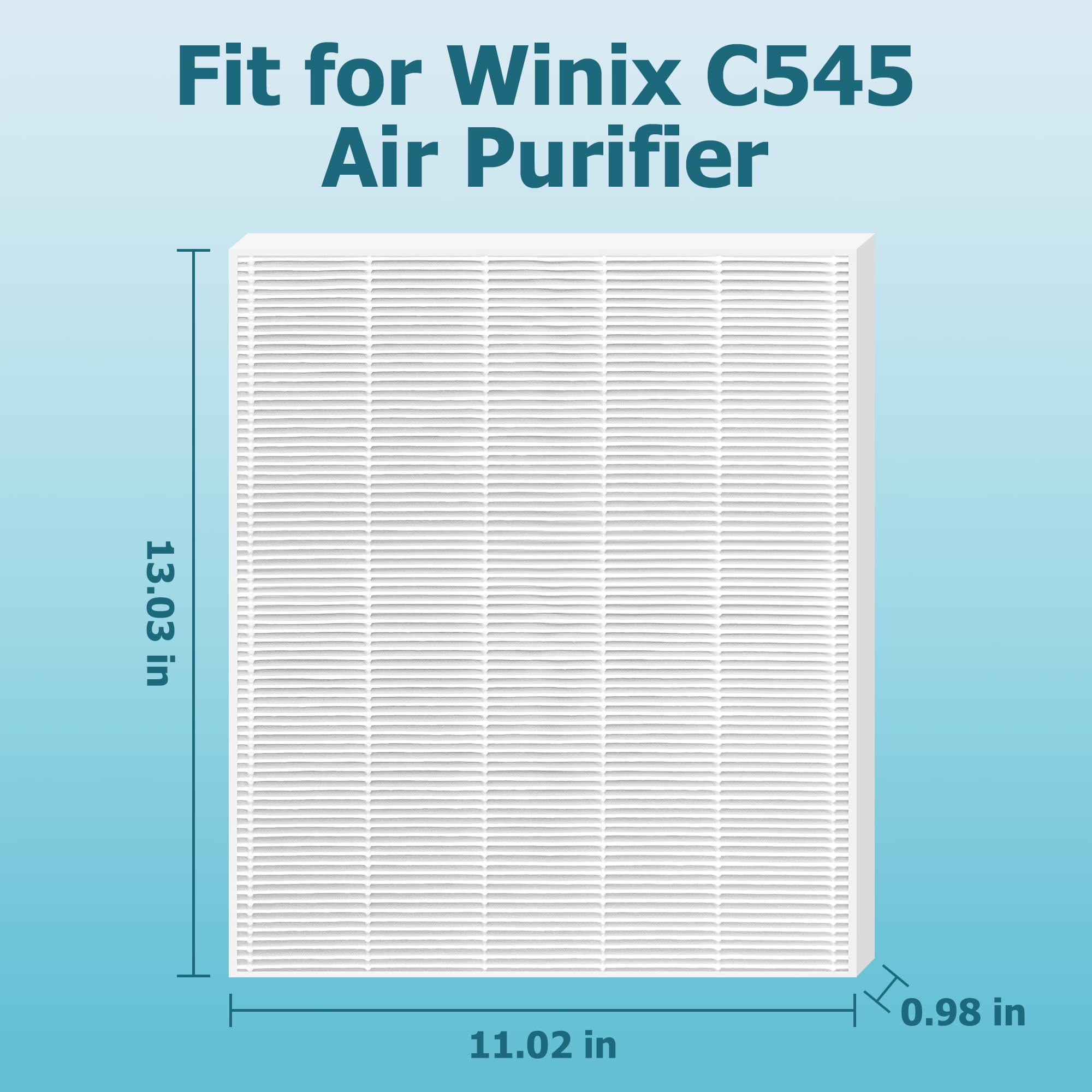 Improvedhand C545 Replacement Filter S Compatible With Winix C545 Air Purifier, True High Efficiency H13 Filter, Replaces Filter