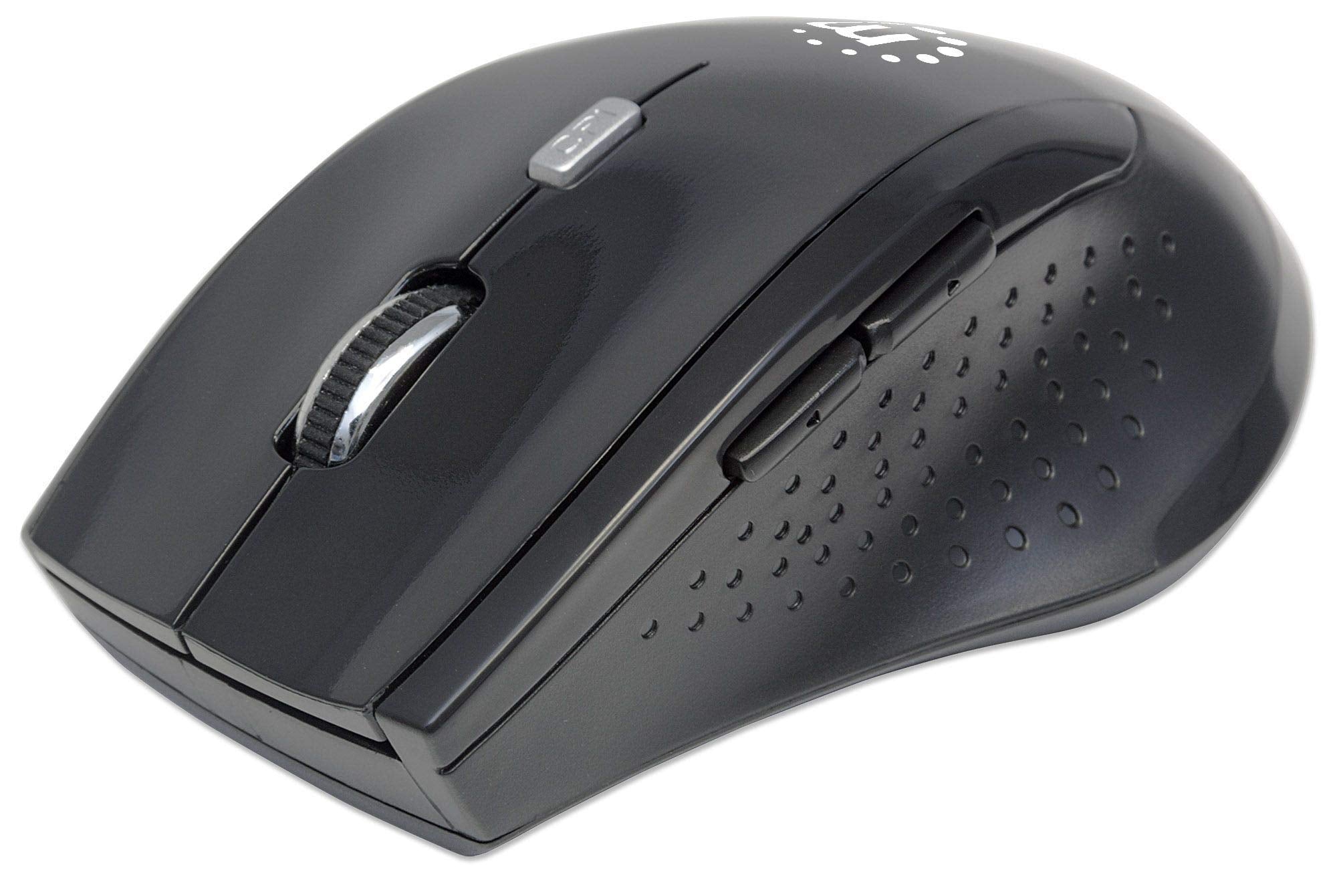 Manhattan Curve Wireless Optical Mouse   With Auto Power Management   For Laptops & Computers   Black, 179386