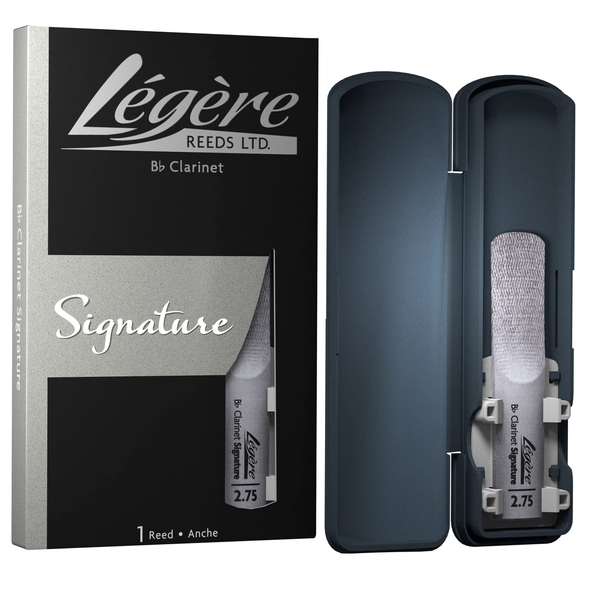 L   G   Re Reeds Premium Synthetic Woodwind Reed, Bb Clarinet, Signature, Strength 2.75 (Bbss2.75)