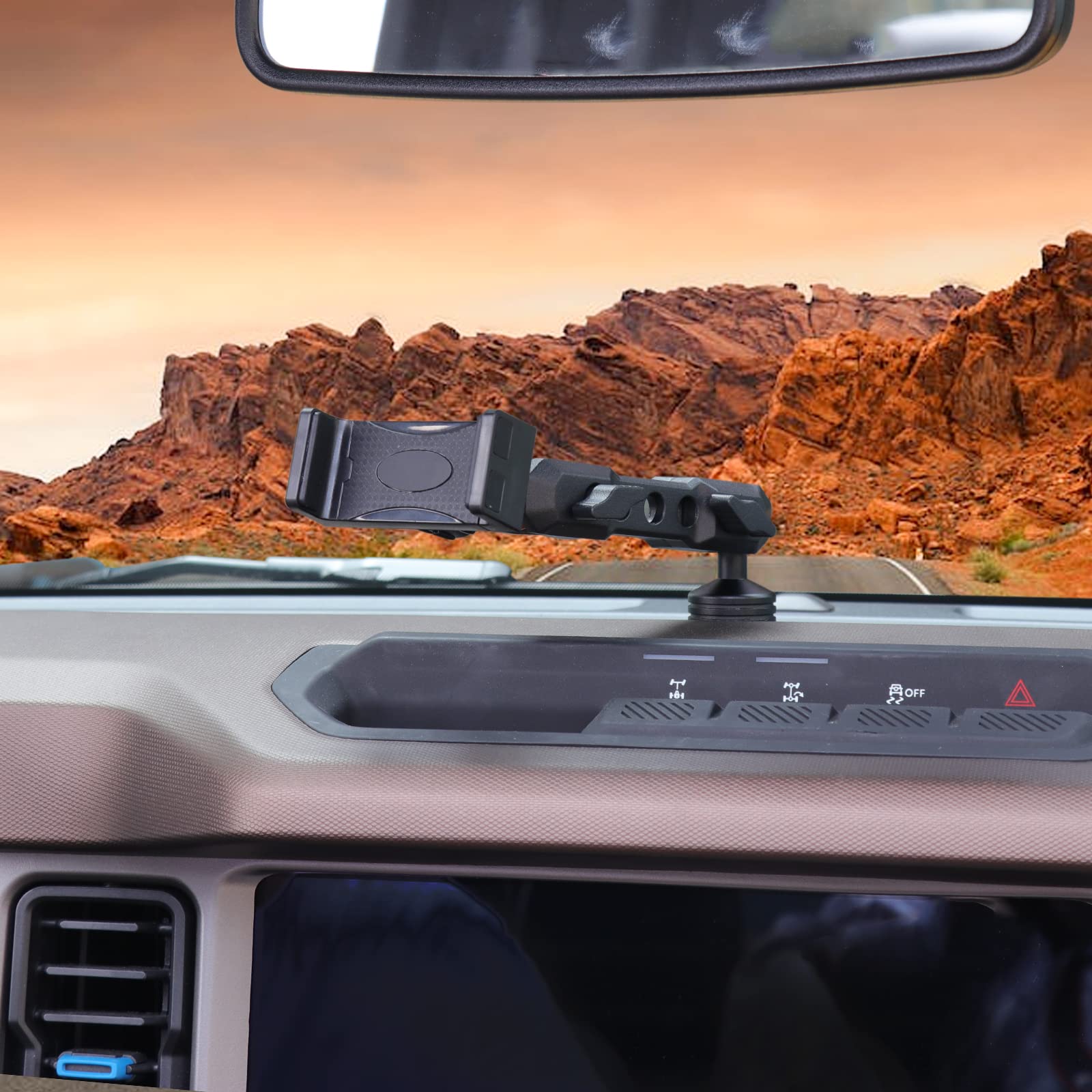 Jhd Togo For Bronco Dash Phone Holder, Phone Mount For Ford Bronco 2021 2022 2023 2024 2/4 Door Accessories,360Adjustable Phone