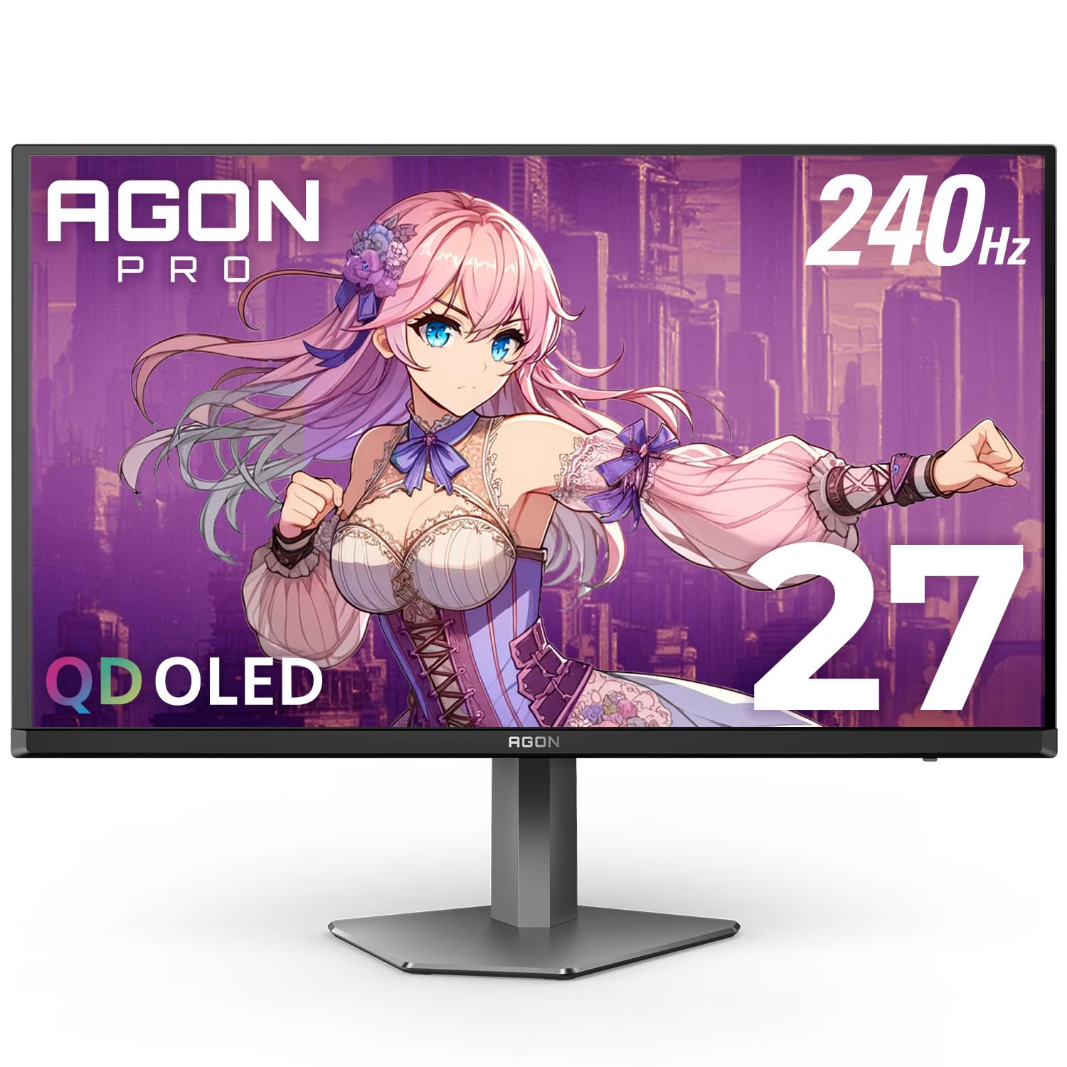 Aoc Agon Pro Ag276Qzd2 27'' Oled Tournament Gaming Monitor 2560X1440, 240Hz 0.03Ms, G Sync, Ps5 Xbox Switch Compatible, Glossy,
