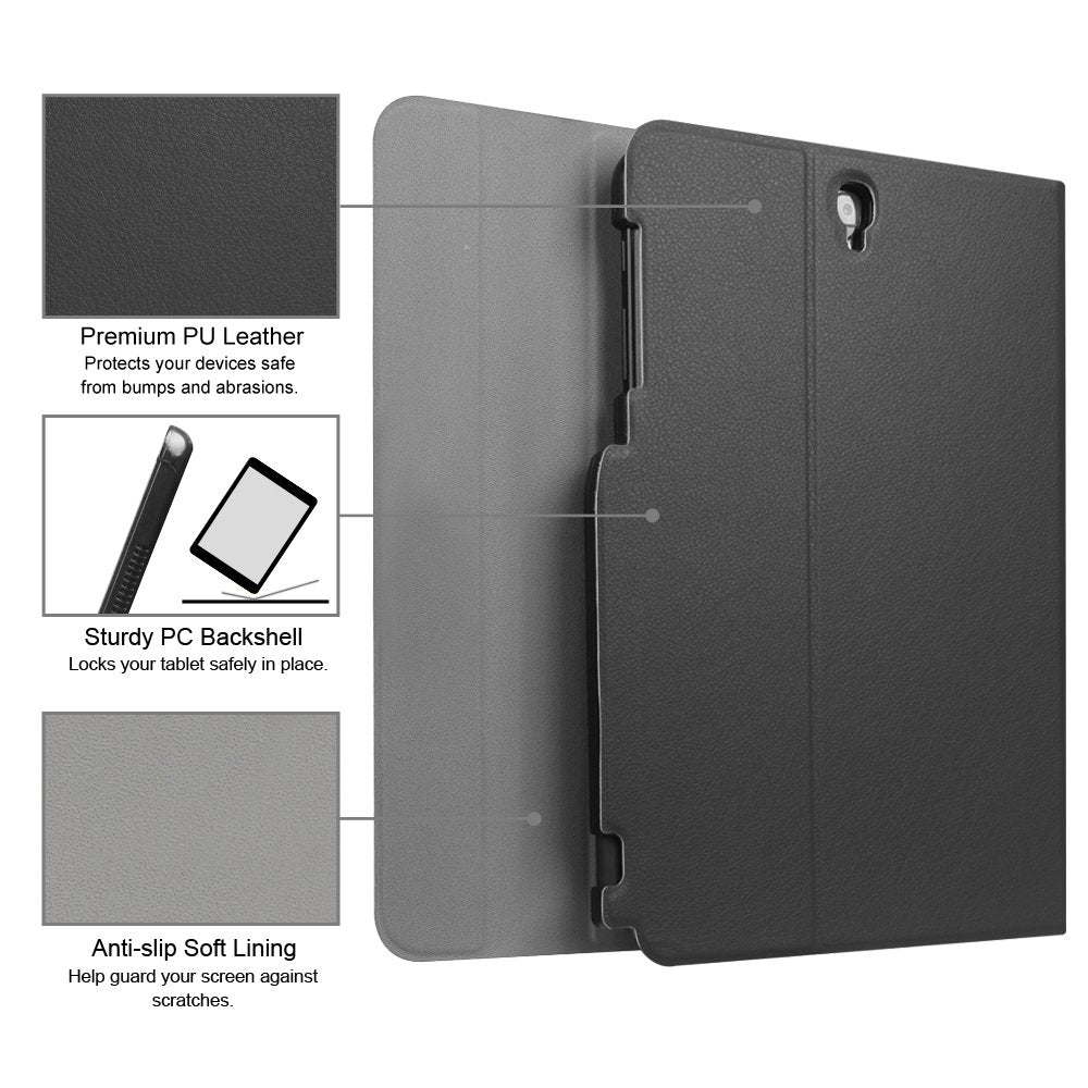 Fintie Keyboard Case For Samsung Galaxy Tab S3 9.7 2017 (Model Sm-T820/T825/T827), Smart Slim Stand Cover With S Pen Protective