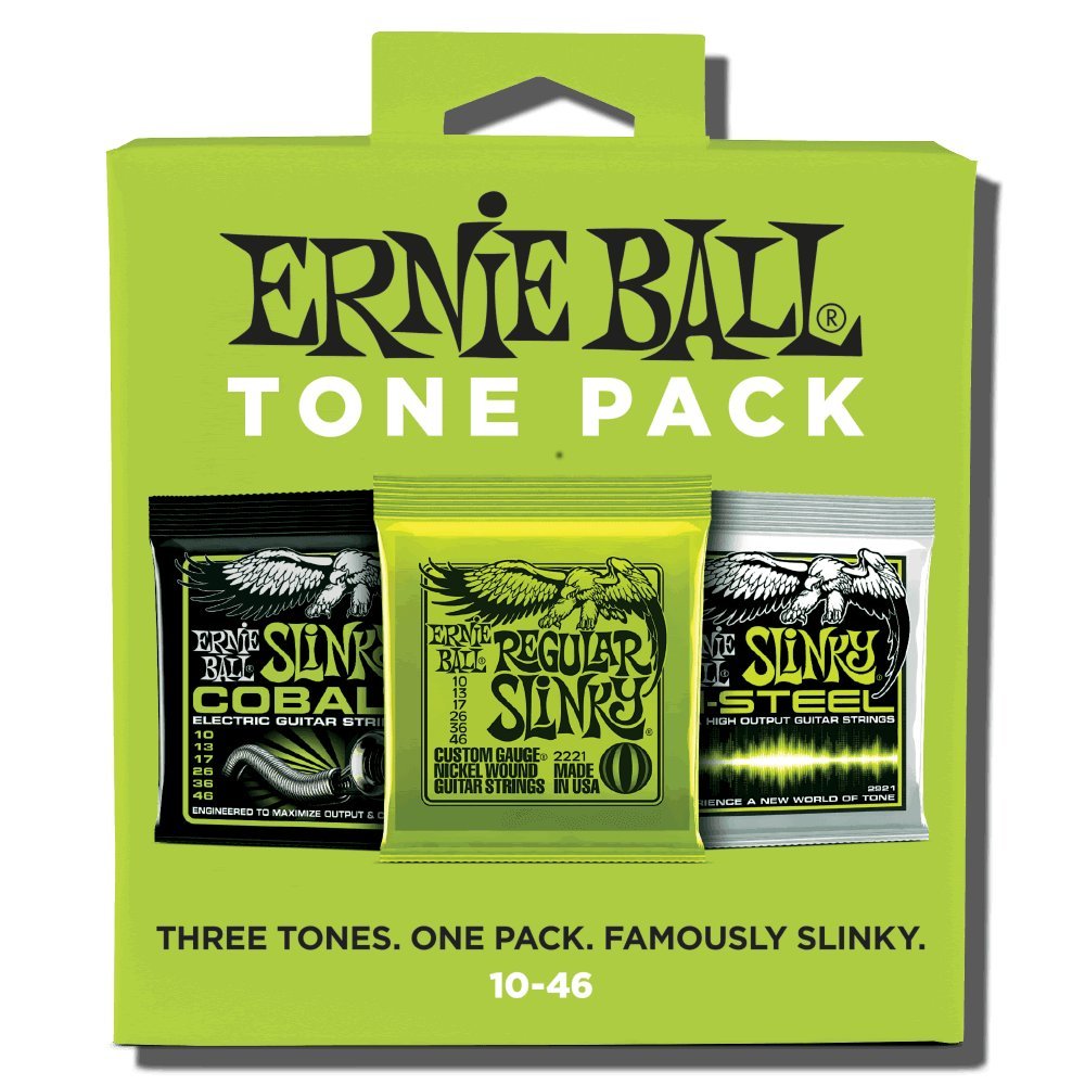 Ernie Ball Regular Slinky Electric Tone Pack Guitar Strings, 10 46 Gauge (P03331)