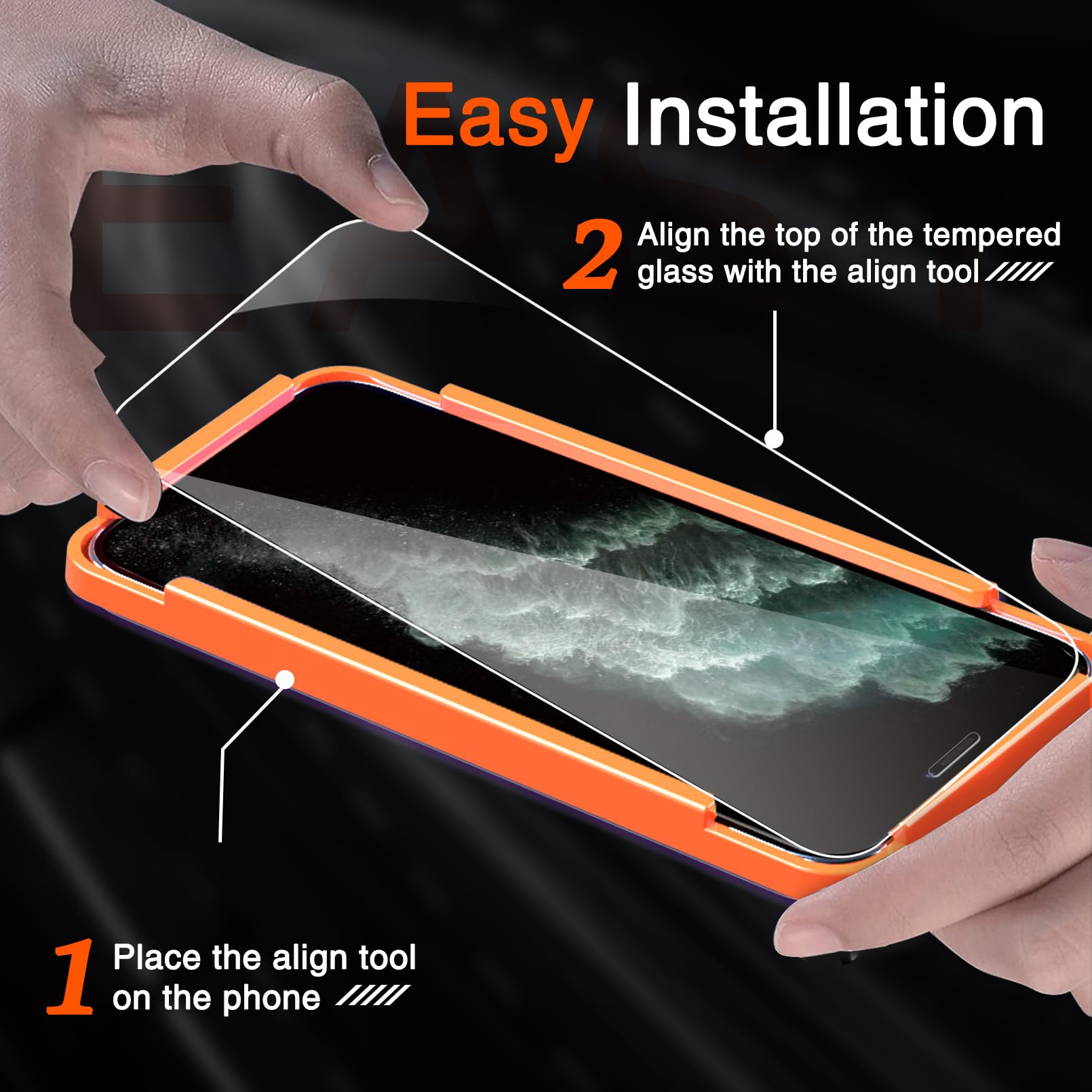 Milomdoi 3 Pack Screen Protector For Apple Iphone 11 Pro With 3 Pack Tempered Glass Camera Lens Protector, Ultra 9H Accessories,