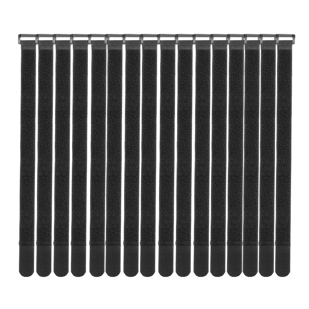 Tangser Cable Straps 1 Inch Wide, 18 Inch Cinch Straps 16 Pack   Hook And Loop Straps, Adjustable Fastening Straps, Multipurpose