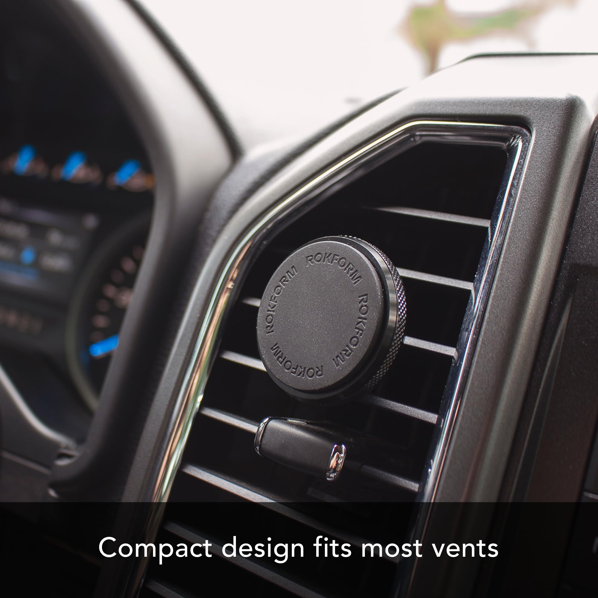 Rokform   Magnetic Air Vent Mount, Super Grip Car Truck & Van Vent Clip, Aluminum Cell Phone Holder, Removable Vent Magnet Mount