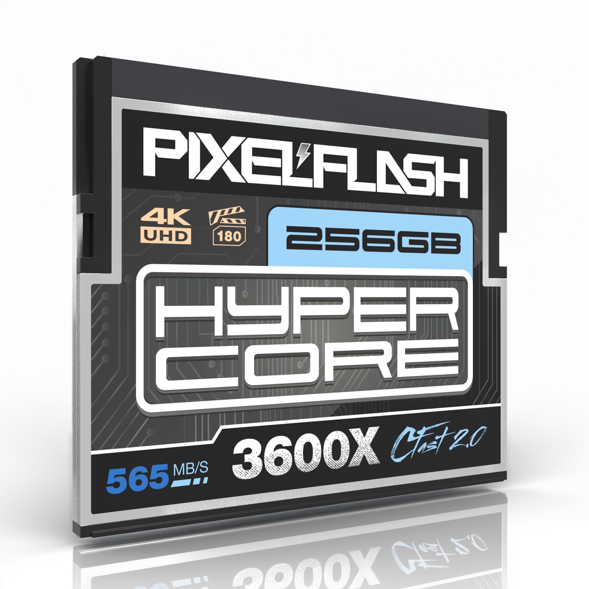 256Gb Pixelflash Cfast 2.0 Card   3600X Hypercore 565Mb/S Sata3 Vpg180 C Fast Card Compatible W/Dslr Cinematic Video & Photo Cams   Lab Tested & Certified Flash Memory 256 Gb, 2025 Model
