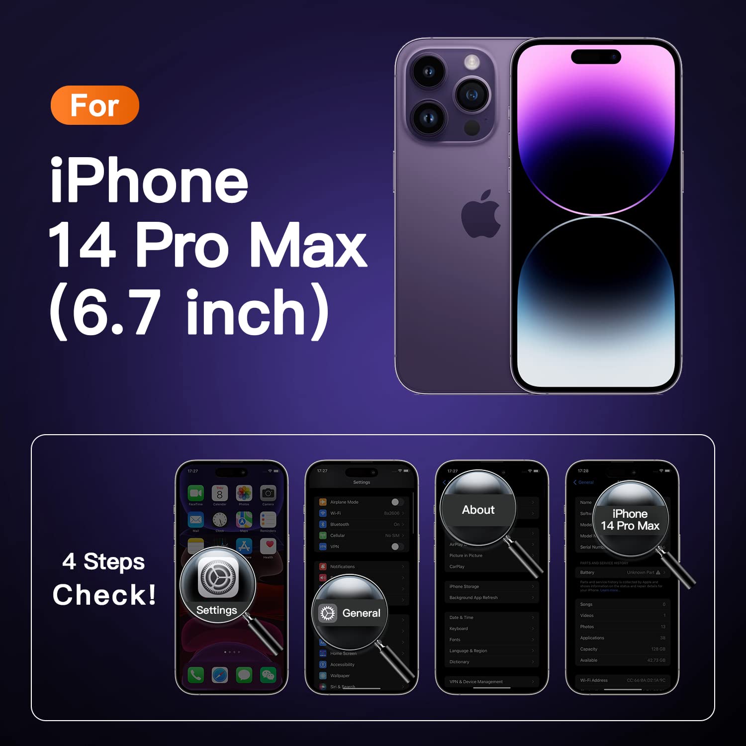 Canshn Clear Compatible With Iphone 14 Pro Max Case, [3.0Mm Raised Airbags][Not Yellowing] Shockproof Protective Phone Case Cove