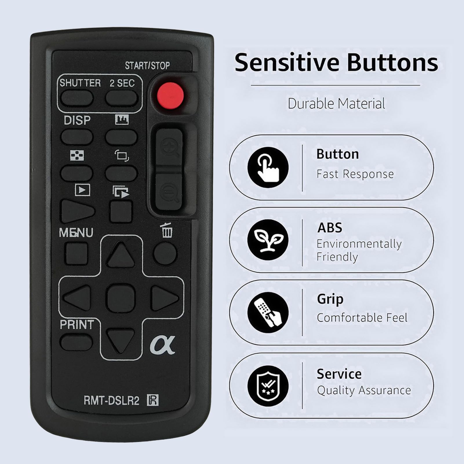 Replacement Remote Control Rmt-Dslr2 Compatiblle For Sony Interchangeable Lens Digital Camera Rmt-Dslr2 A6500 A6300 A6000 Nex-7