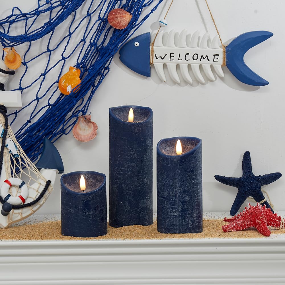 Glowiu Flameless Candles With Remote Led Candles Set Of 3, Battery Operated Candles For Party Home Wedding Holiday Birthday Deco