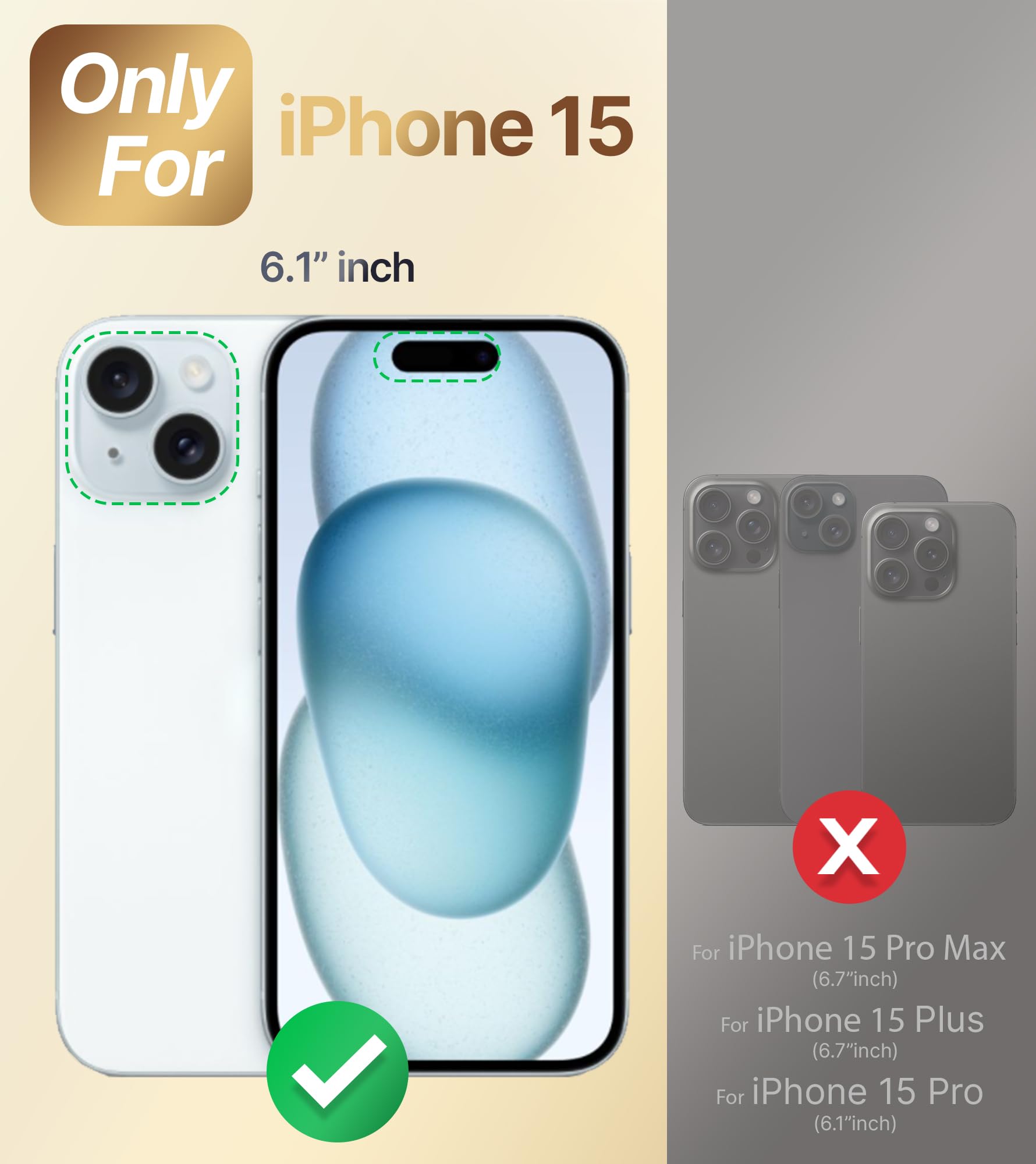 Xyz For Iphone 15 Case With Stand, Phone Case With Double Ring Kickstand, Women Girls Bling Luxury Protective Case Heart For Iph