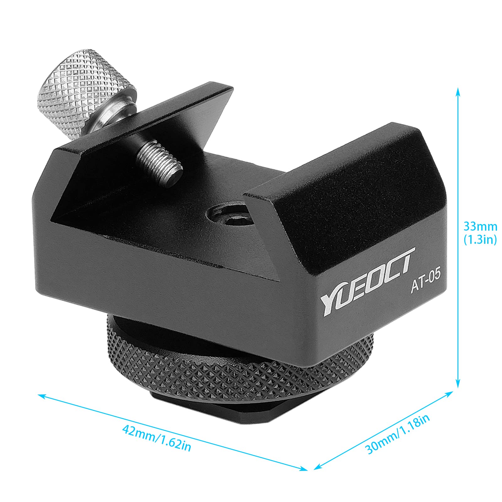 Yueoct Metal Telescope Finderscope Mount Adapter Finder Scope Base Dovetail Bracket With 1/4'' Threaded Hole For Video Dslr Mirr