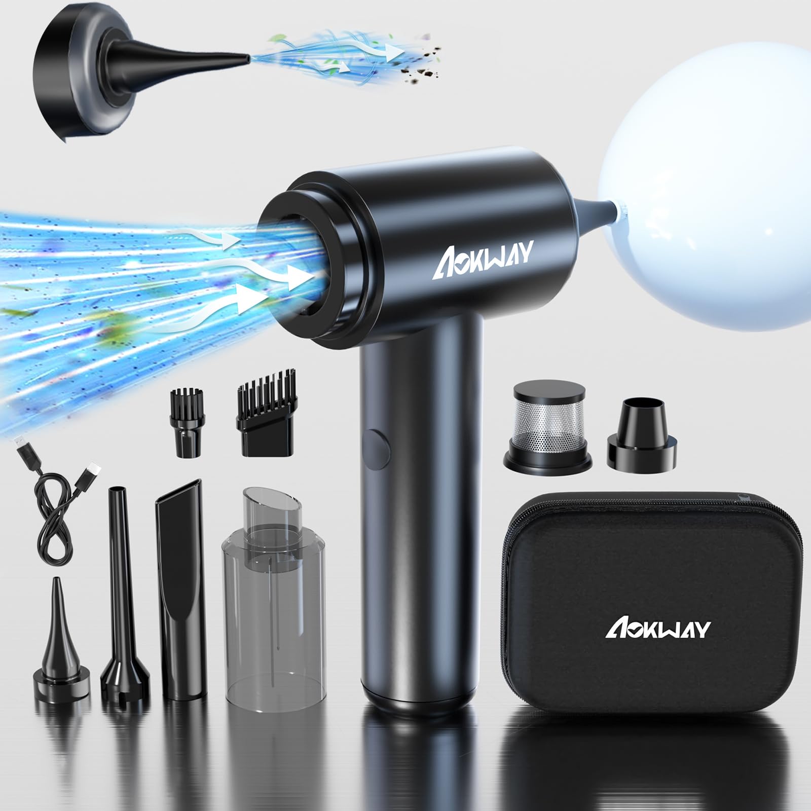 Car Vacuum Portable Cordless 20000Pa Brushless Motor Handheld Vacuum, Rechargeable Lightweight Dust Busters, 4 In 1 Air Duster A