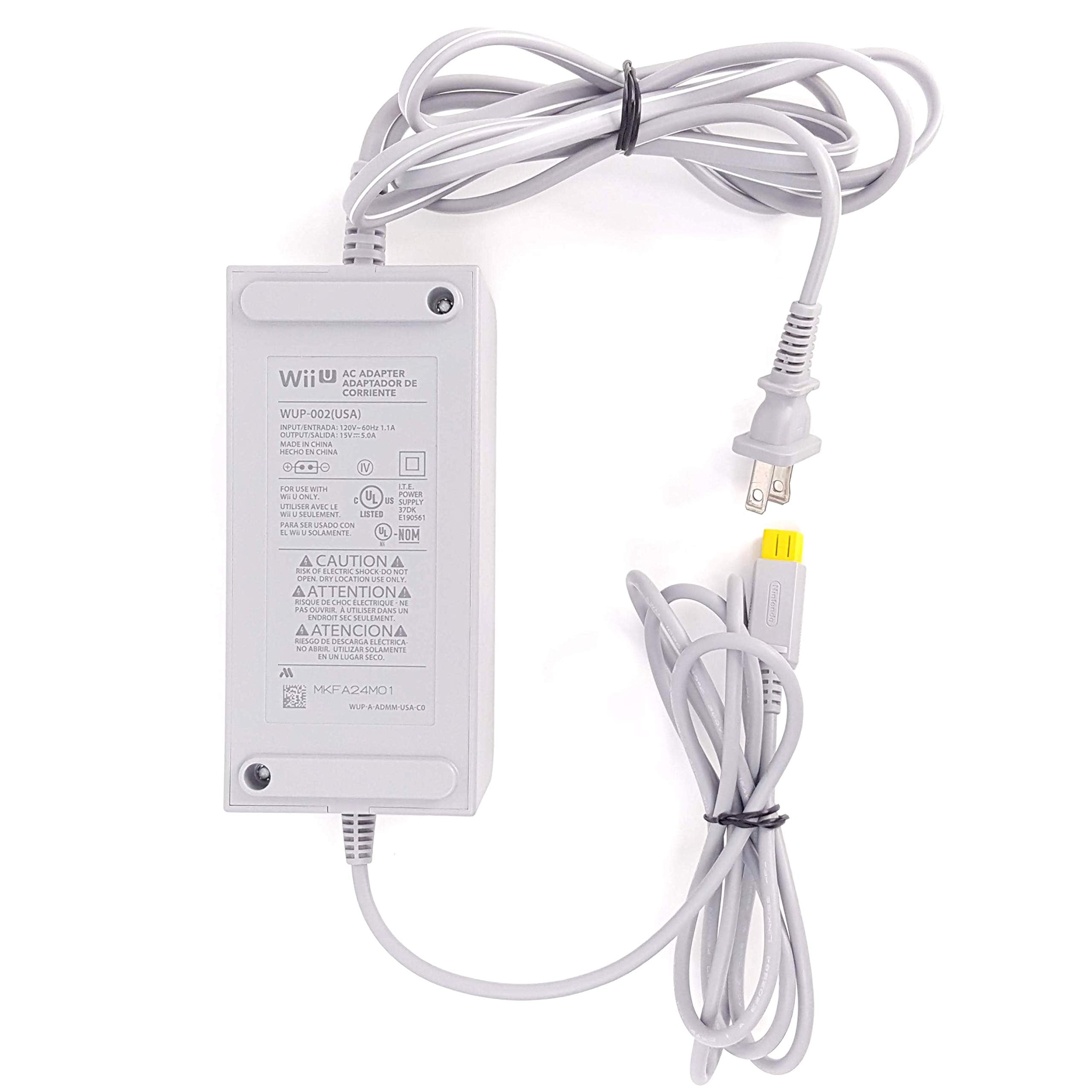 Genuine Nintendo Oem Wiiu Ac Adapter Power Supply Replacement Set With Wall Charger Cable Cord (Not Compatible With Nintendo Wii)