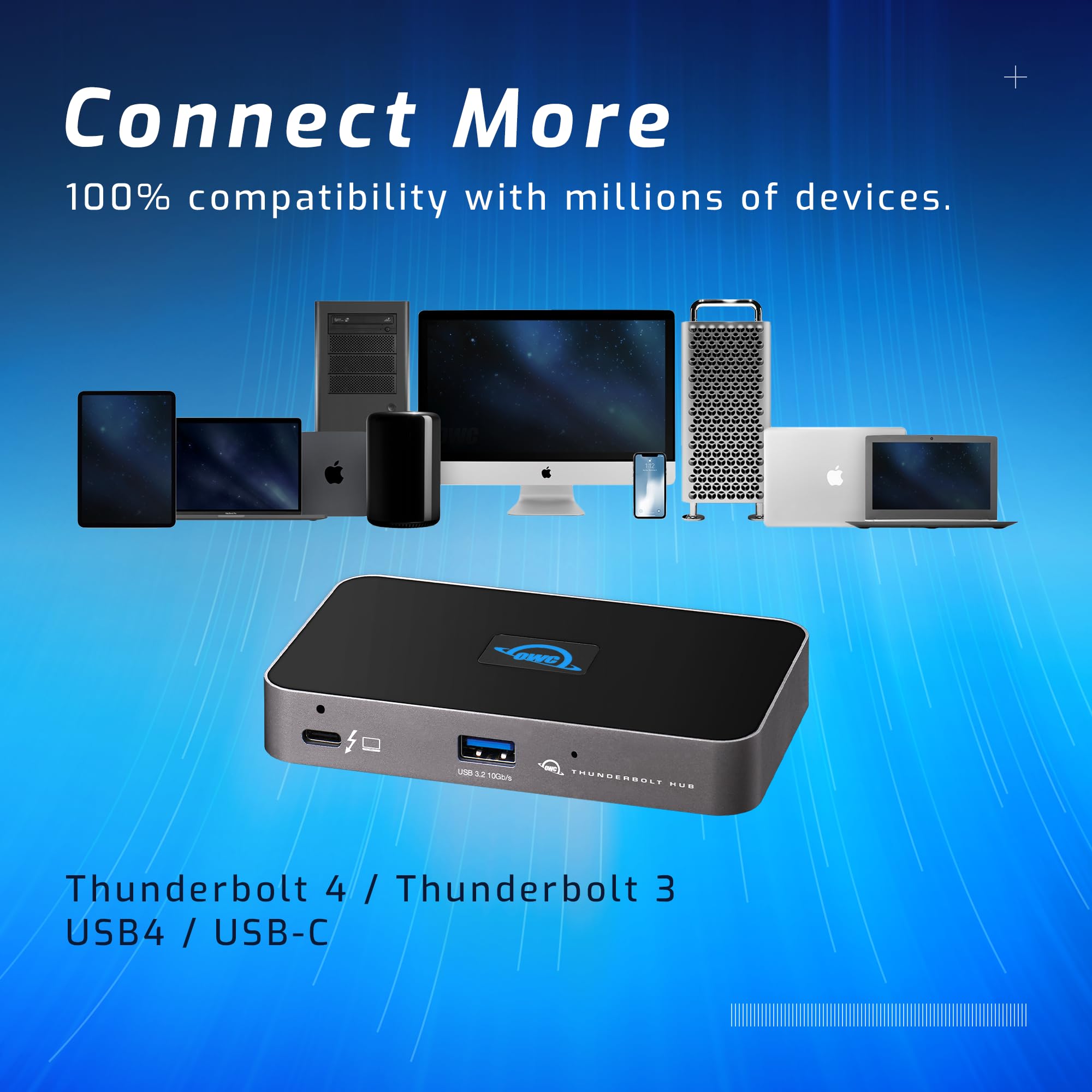 Owc 5 Port Thunderbolt Hub - 60W Charging, Thunderbolt 4, Usb 3.2, Compatible With Macs And Pcs