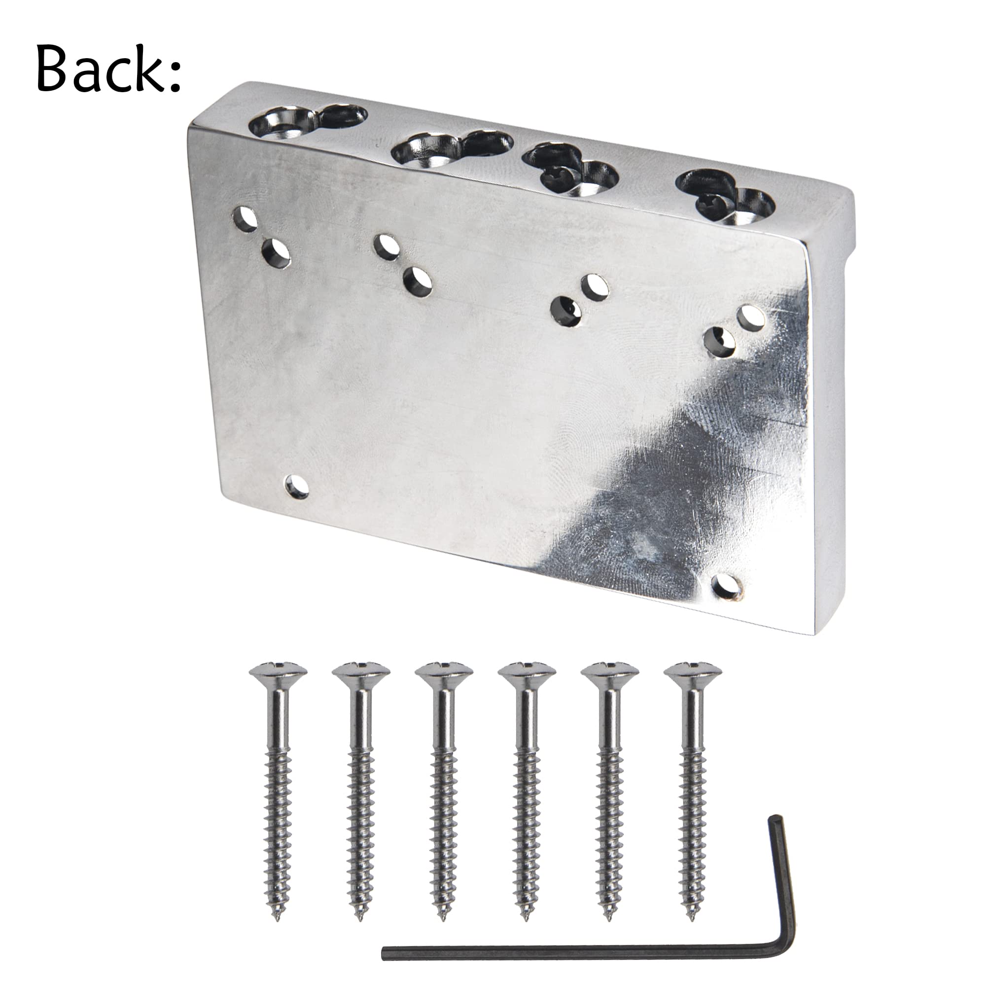 1Pcs Yootones 4 String Electric Bass Bridge High End Roller Saddles Bridge Tailpieces Compatible With Bass Guitar Accessories (S