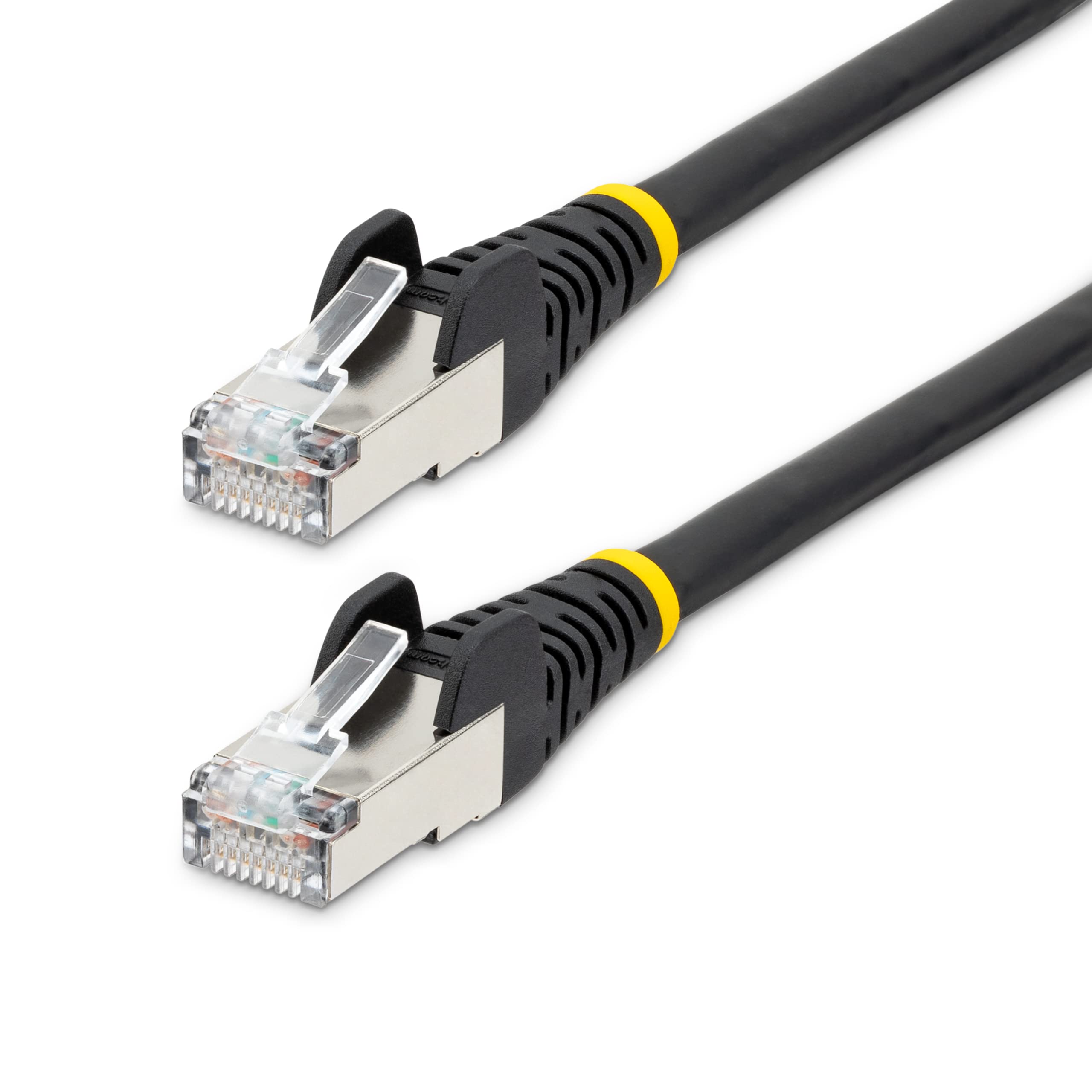 50Ft Black Cat6A Ethernet Cable, Snagless Rj45, 10G, 100W Poe, S/Ftp, Lszh, 27Aw