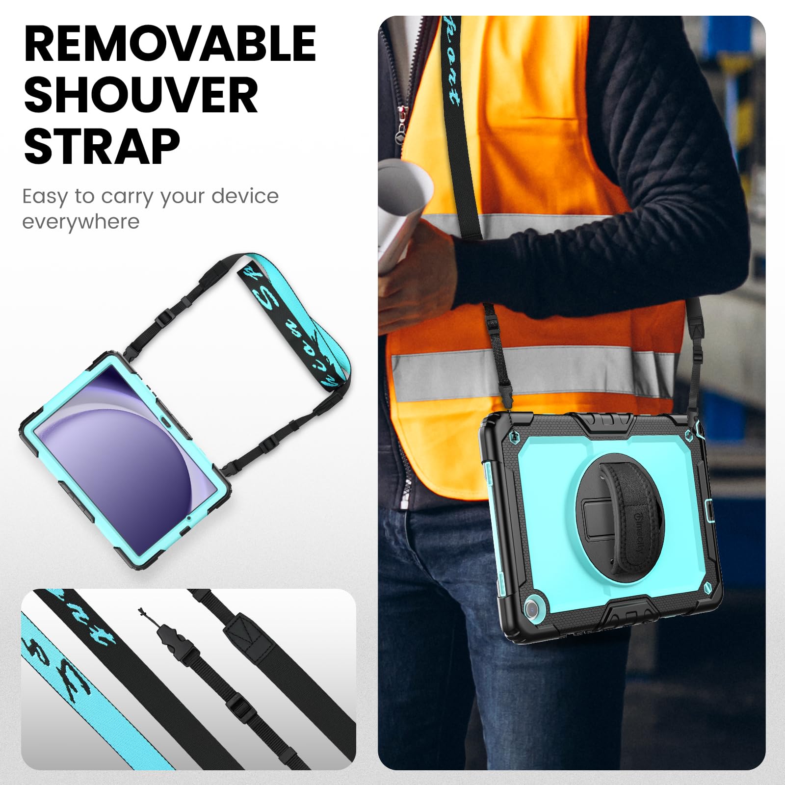 Timecity For Samsung Galaxy Tab A9 Plus Case 11 Inch 2024 (Sm-X210/X216/X218), Shockproof Sturdy Protection Case With Screen Pro