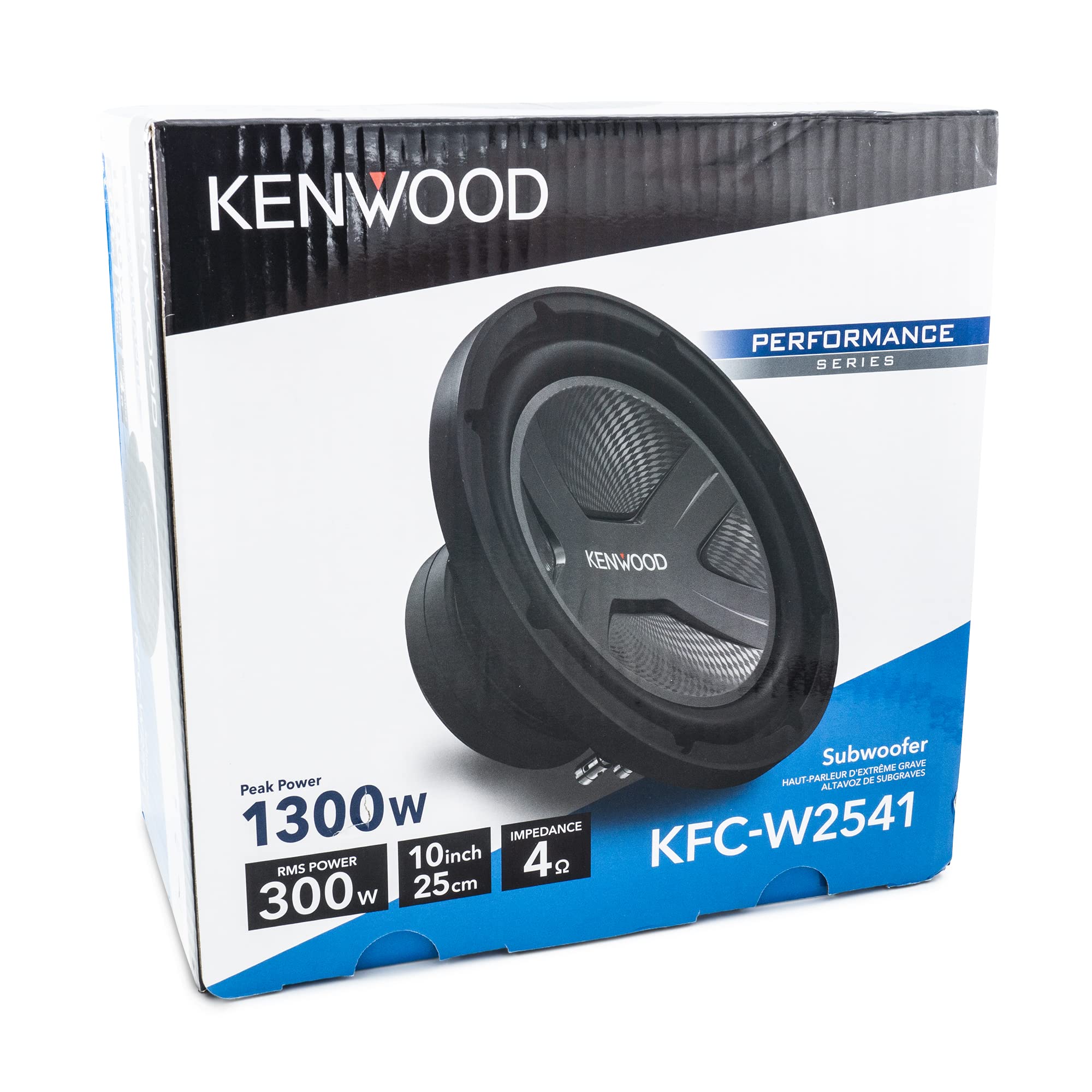 Kenwood Kfc W2541 Car Subwoofer   1300 Watts Maximum Power, 10 Inch, Single 4 Ohm Voice Coil, Sold Individually