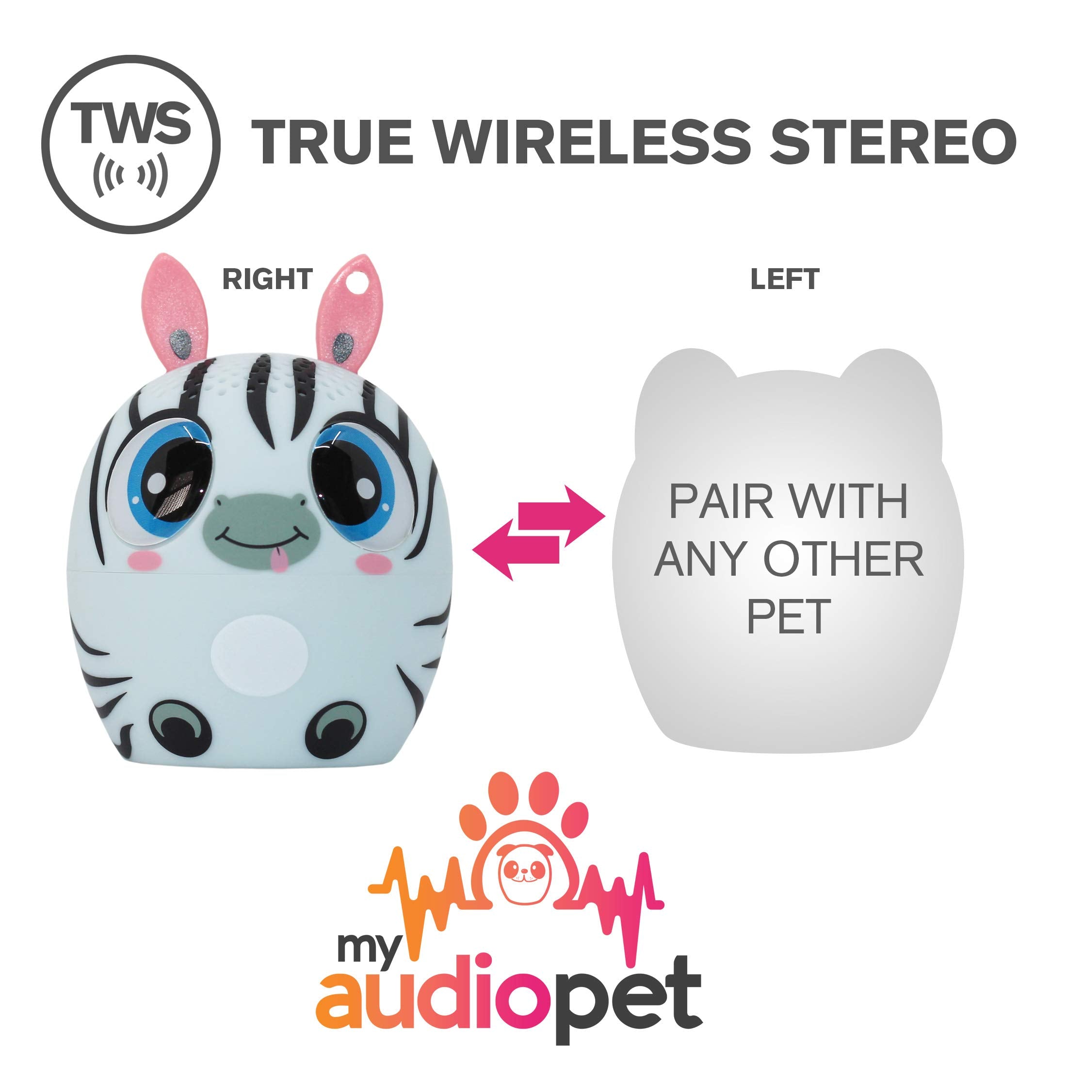 My Audio Pet Mini Bluetooth Animal Wireless Speaker For Kids Of All Ages   True Wireless Stereo   Pair With Another Tws Pet For