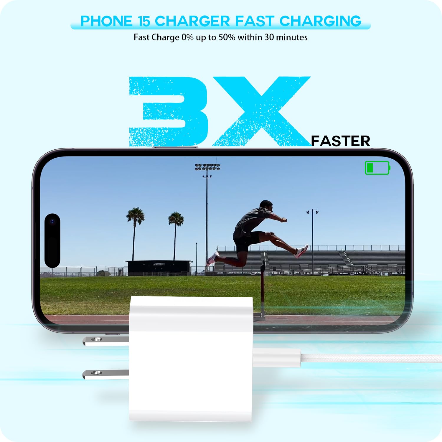 Fast Charger For Iphone 16 15, 3Pack Usb C Ipad Charger Pd Fast Charger Block 6Ft Long Usb C To Type C Iphone 16 15 Charging Cab