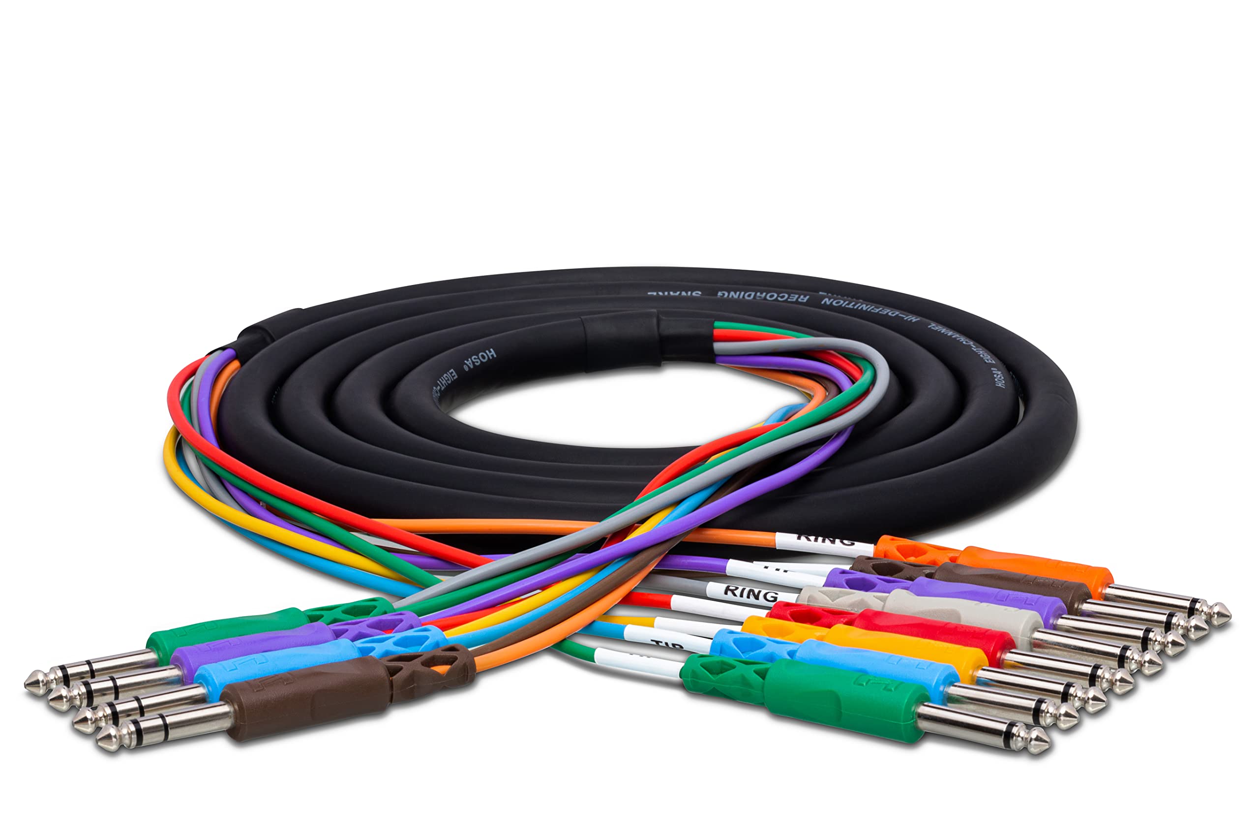 Hosa Insert Snake 1/4 Inch Trs To Dual 1/4 Inch Ts   (9.75 Feet) (Black)