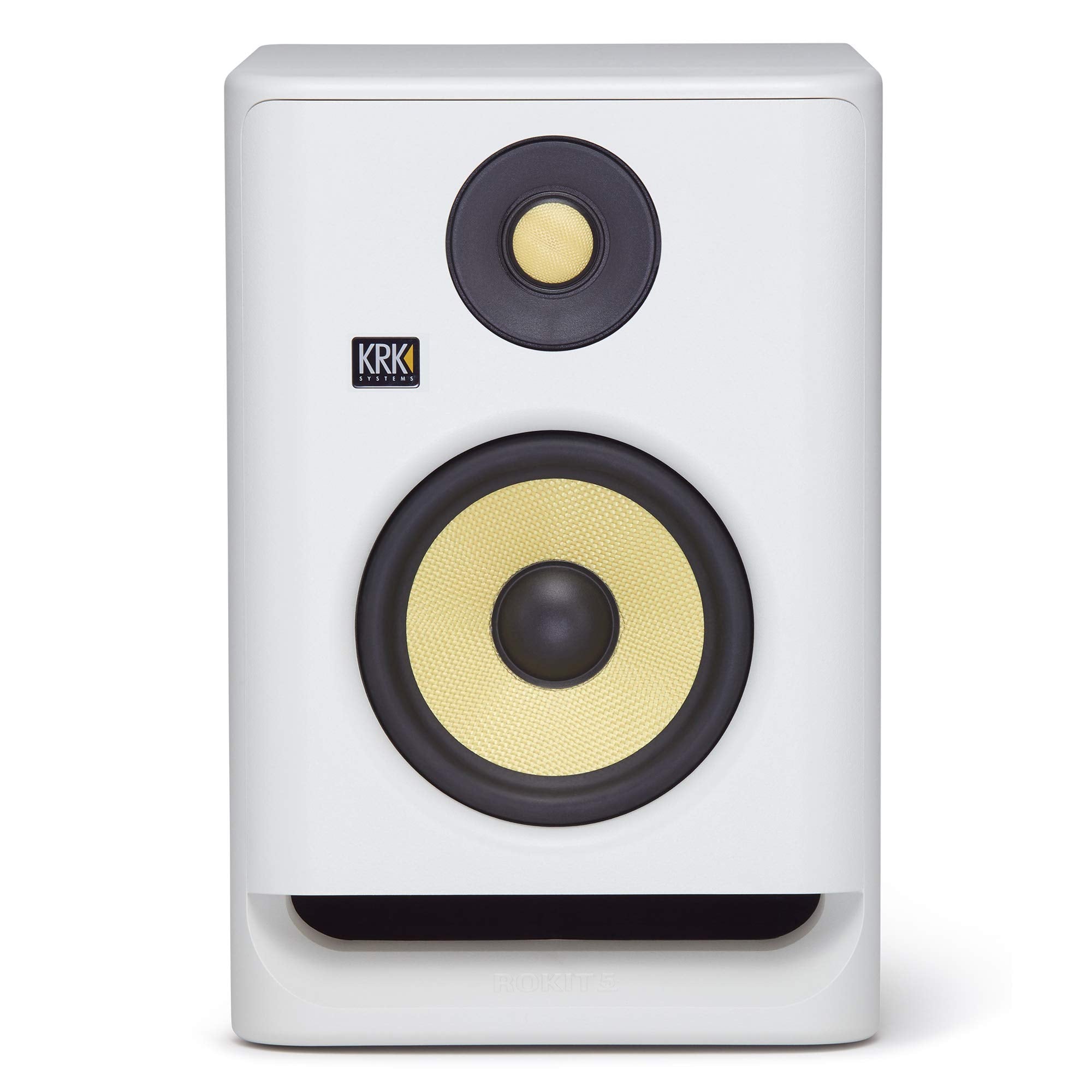 KRK RP5 Rokit 5 G4 Professional Bi-Amp 5 Powered Studio Monitor, White Noise
