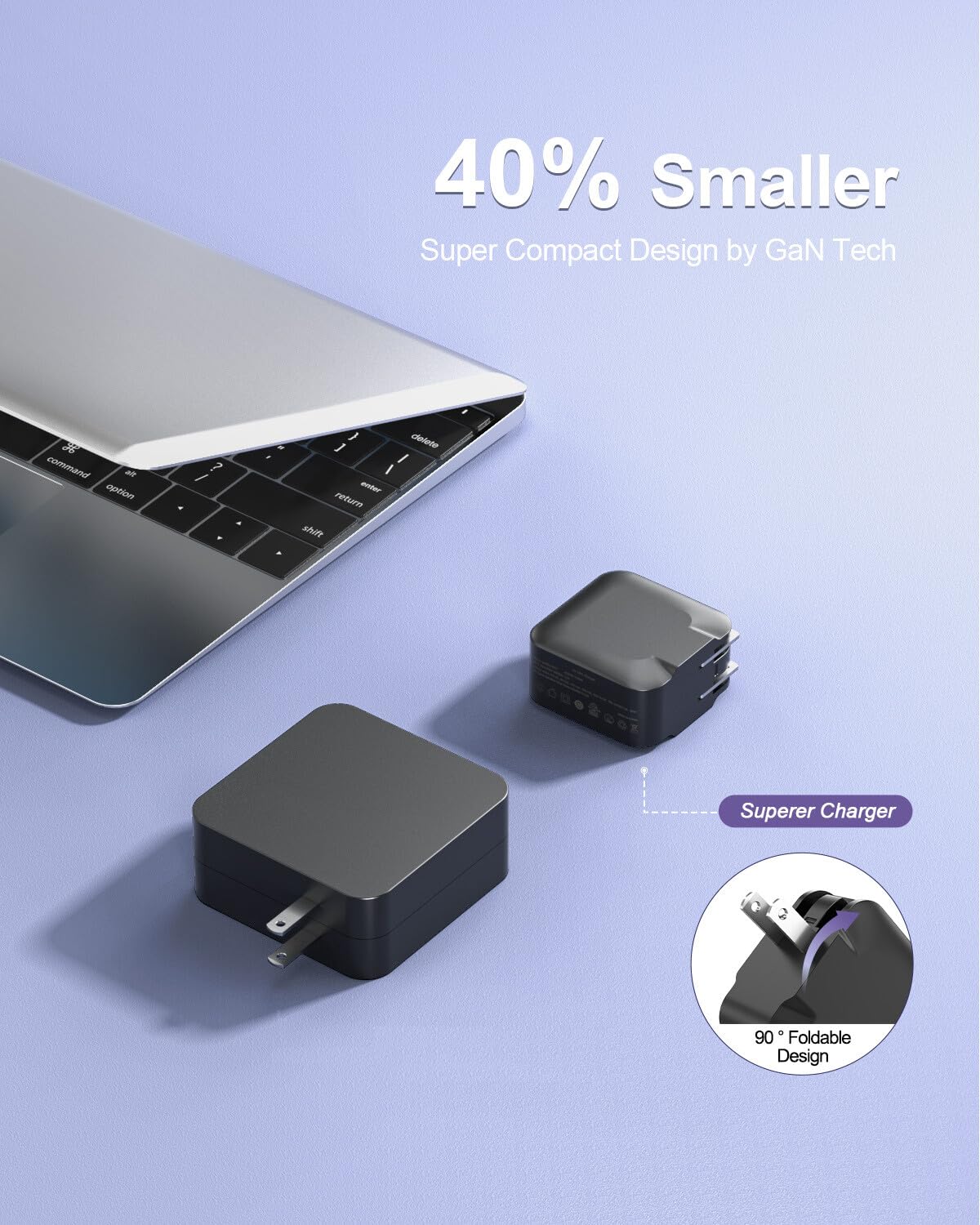 Laptop Charger For Lenovo Ideapad 3 3 14 3 15 3 16 3 17, Ultra Compact (40% Smaller), Universal Replacement, Usb C & Round Conne