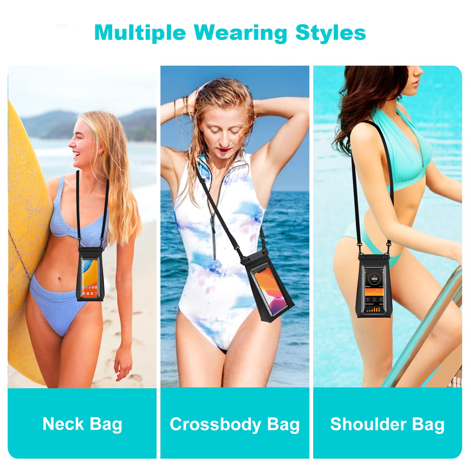 Large Capacity Waterproof Phone Pouch Floating, Waterproof Bag Case For Iphone 15 14 Pro Max 13 12 11 X Xr 8 Plus Samsung Up To