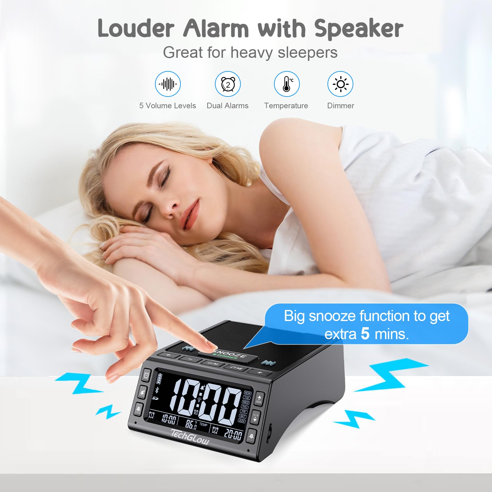 Gifts For Men Women Techglow Foldable Cellphone Stand With Bluetooth Speaker Charging Station Birthday Gift Idea For Mom Dad Coo