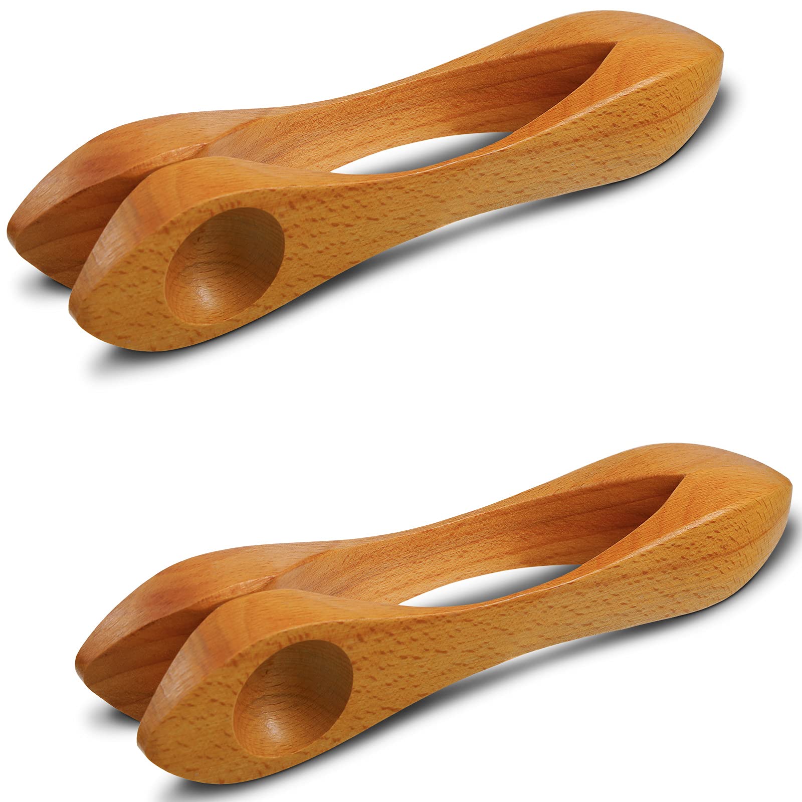 2 Pieces Wooden Musical Spoons Folk Percussion Instrument Natural Wood Musical Spoons Traditional Percussion Spoons Musical Folk