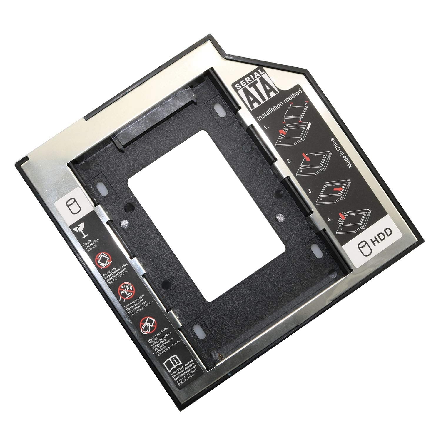 Rlecs Hdd Ssd Caddy Adapter Sata 3.0 Interface Laptop Hard Disk Holder 9.5Mm Hard Drive Mounting Bracket For Cd Dvd Rom Optical Bay 2.5 Inch