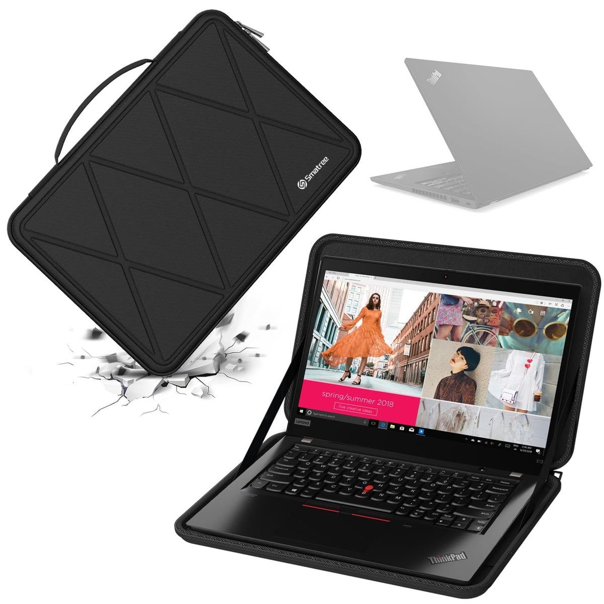 Smatree Hard EVA Protective Sleeve Case Compatible for 13 inch Lenovo ThinkPad X13s Laptop, 13 inch Lenovo Yoga Book 9i Laptop, 13 inch Lenovo Yoga Slim 7i Carbon Gen 8 Laptop (X8023)
