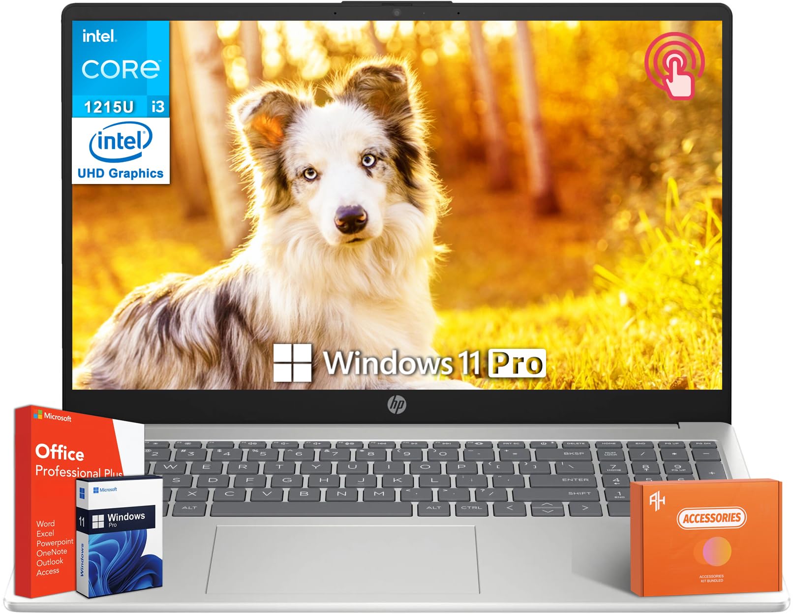 Hp 15.6'' Touchscreen Laptop For Student & Business, Intel 12Th Gen Core I3-1215U, 16 Gb Ram, 512 Gb Ssd, Intel Uhd Graphics, Fa