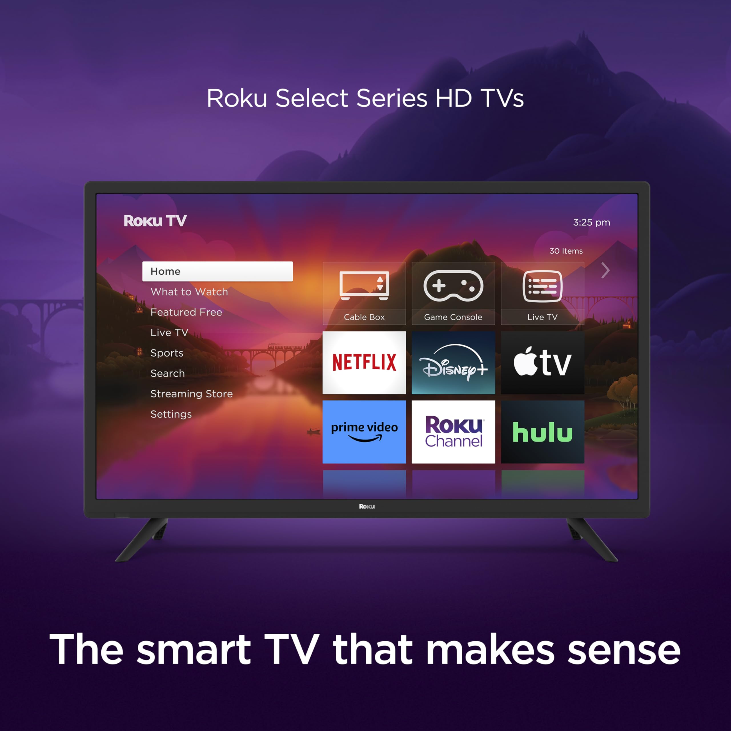 Roku Smart Tv   32 Inch Select Series 1080P Full Hd Rokutv Voice Remote, Bright Picture, Customizable Home Screen   Live Local N