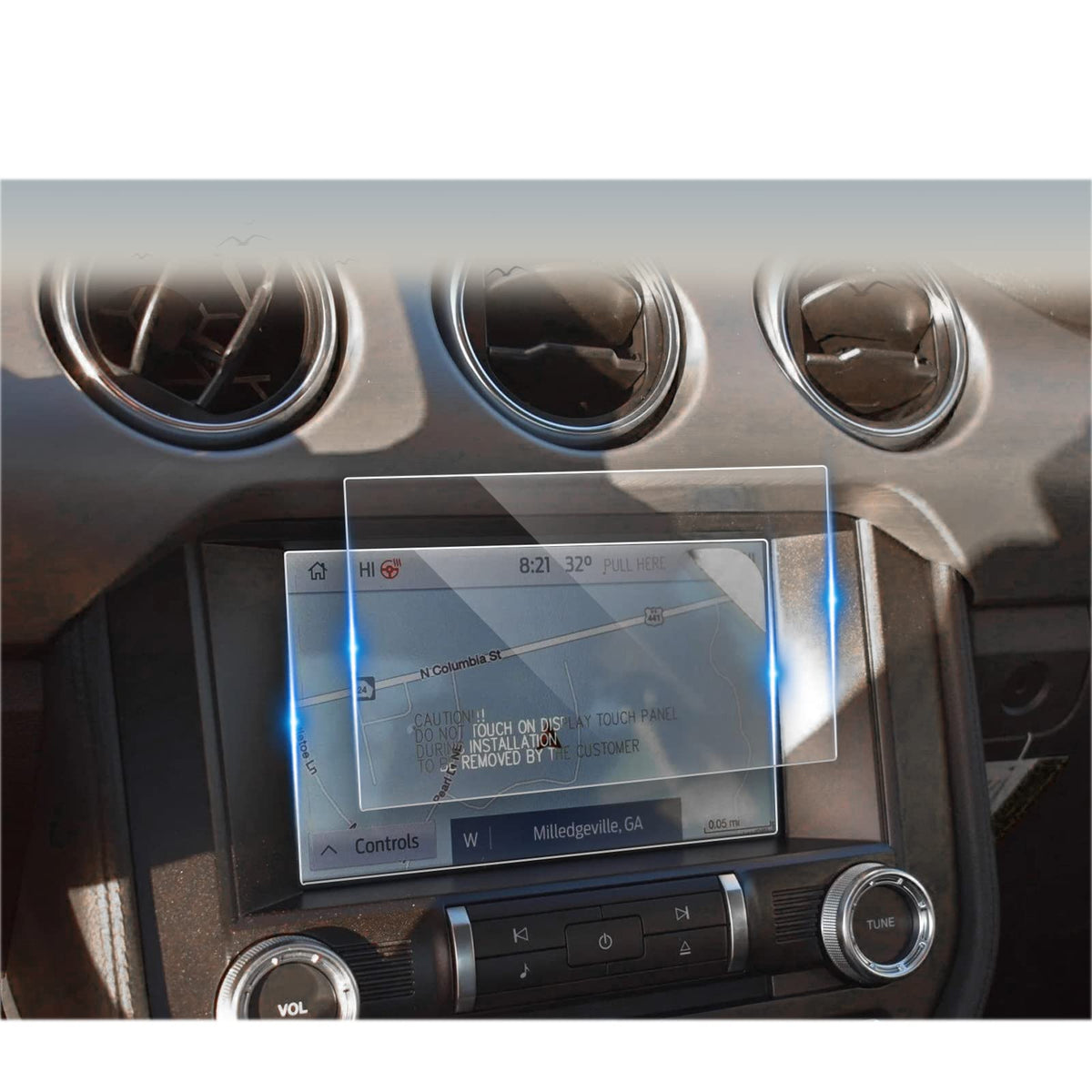Cdefg Screen Protector For Ford Maverick/Ranger/Mustang/F-150/ Explorer/Escape/Edge 2022 2021 2020 2019 2018 2016 2015 Sync 3 Infotainment Touch Screen Display Cover (8 Inch 2Pcs Tempered Glass)