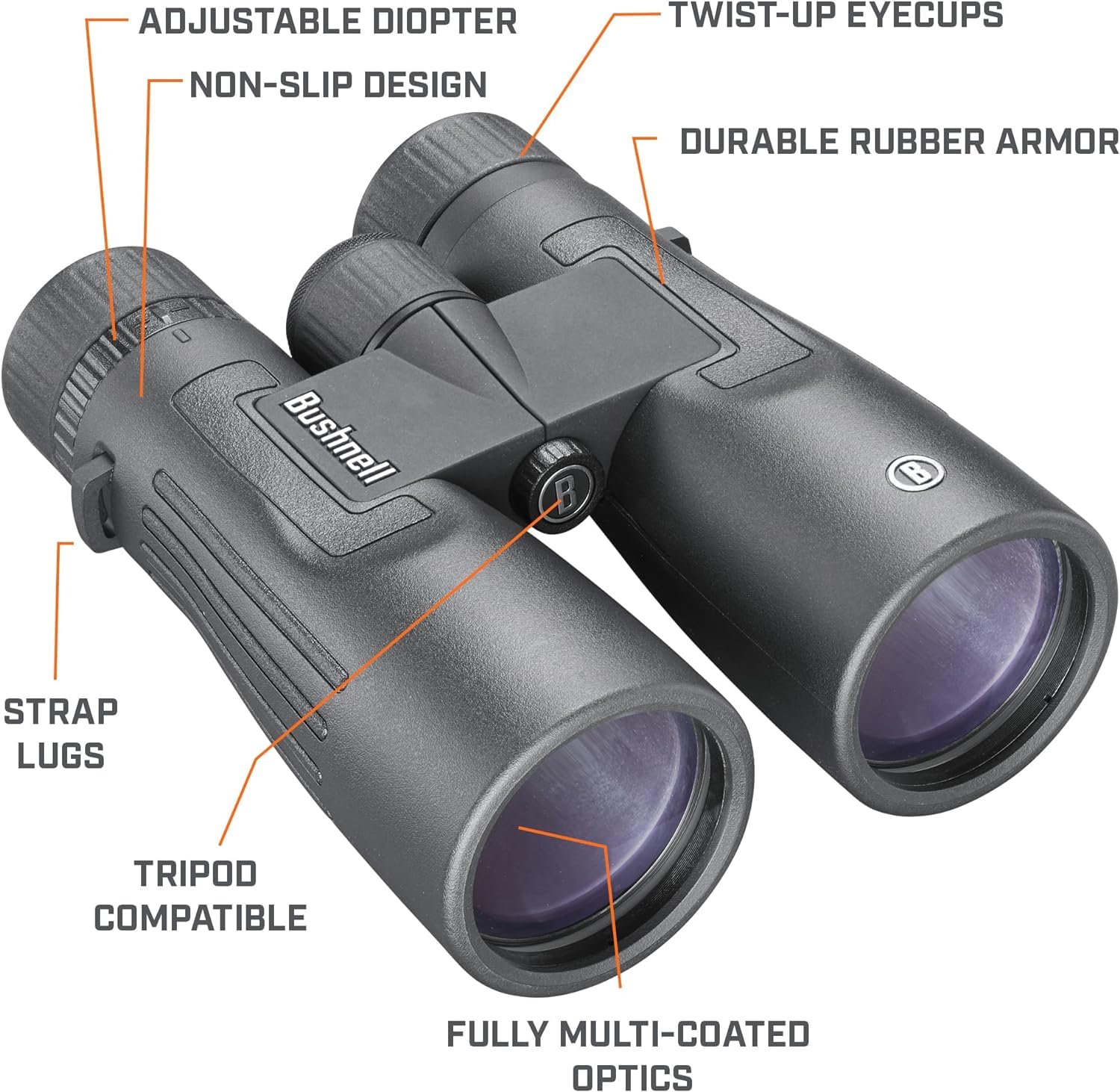 Bushnell Legend 10X50 Binoculars Waterproof Fully Multi Coated Roof Prism With Binoculars Harness And Microfiber Cleaning Cloth
