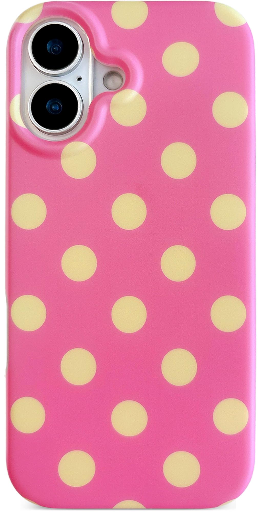 Qokey Compatible for iPhone 17 Case(6.3 2025), Frosted Polka Dot Case, Cute Simple Aesthetics Design for Girls Women, Lightweigh