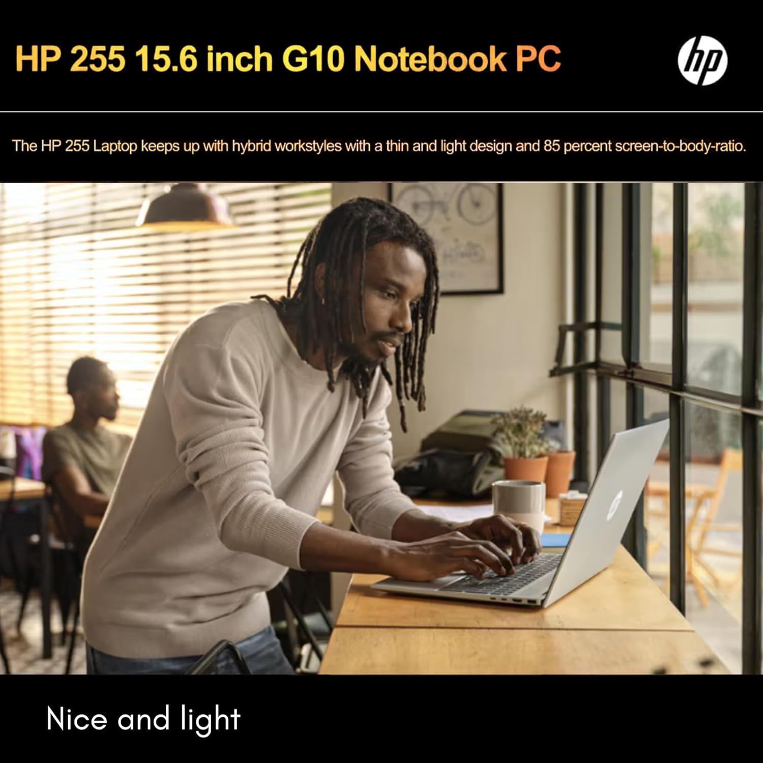 Hp 255 G10 Laptop With Ms Trial Office, 64Gb Ram, 2Tb Ssd With Rj45, 15.6'' Full Hd, Ryzen 3 7330U (Beat Intel I5 1135G7), Hdmi,