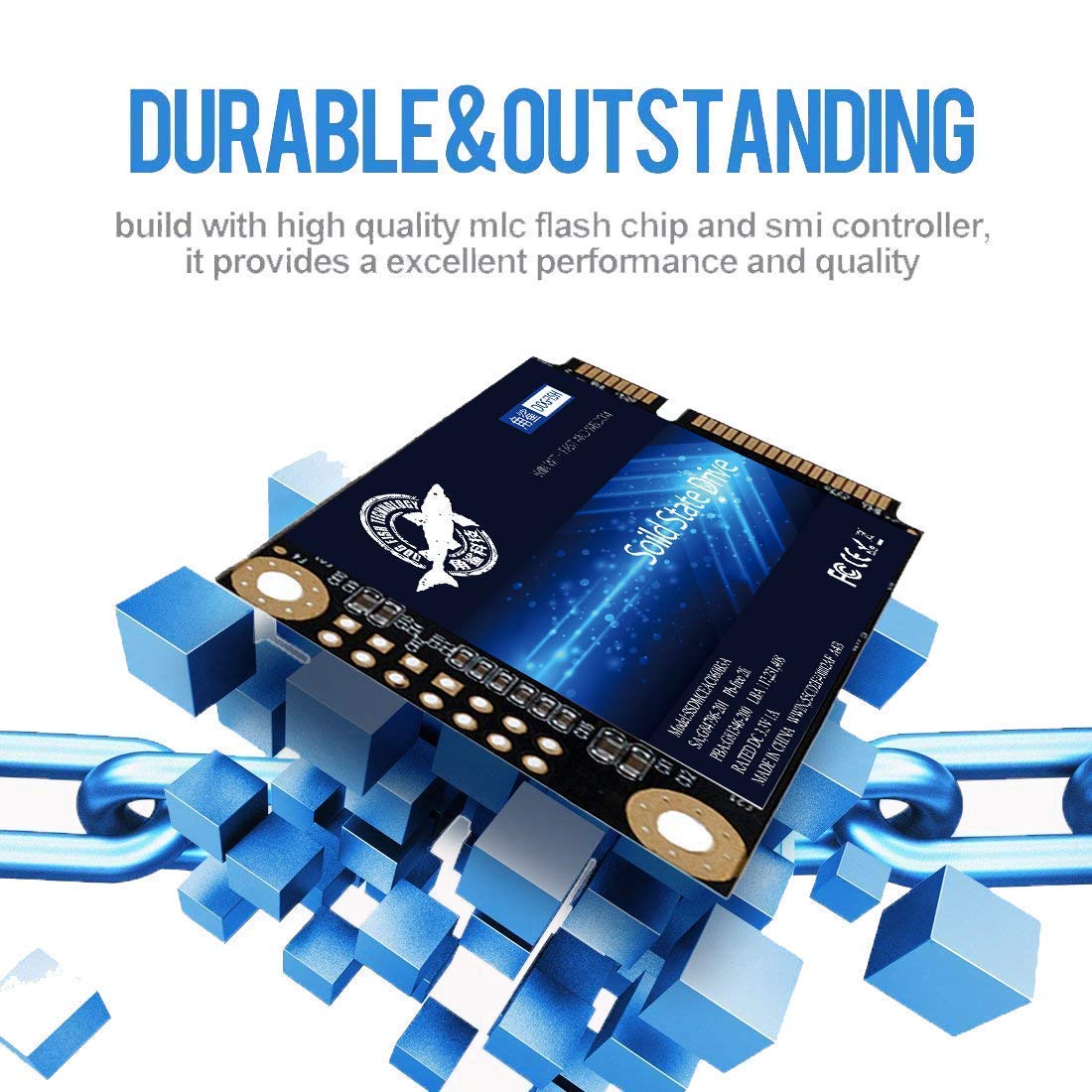 Ssd Msata 60Gb Dogfish Internal Solid State Drive High Performance Hard Drive For Desktop Laptop Sata Iii 6Gb/S Includes Ssd 32G