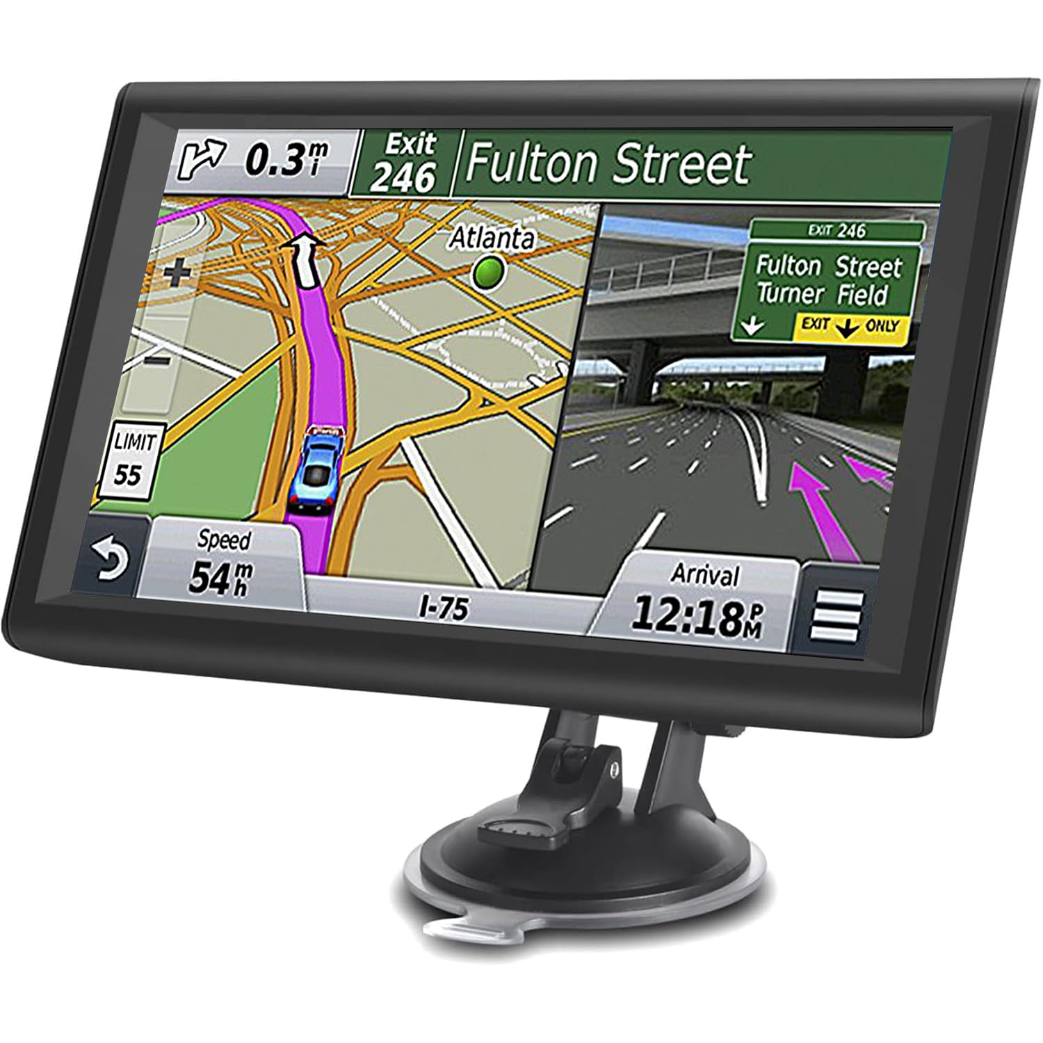 GPS Navigator for Car Truck RV, 9     Trucker GPS for Semi Truck 2025 Map, Real Voice Spoken Turn-by-Turn Direction Reminding Na