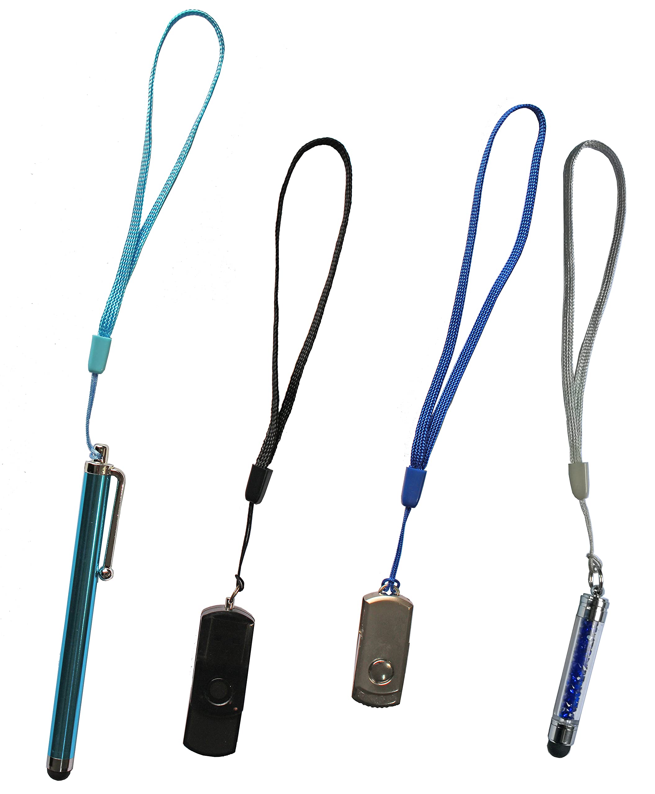 Coloryourlife Multi Color Wrist Straps Lanyards Strings For Usb Flash Drive Memory Stick Stylus Pens And Small Items With Microf