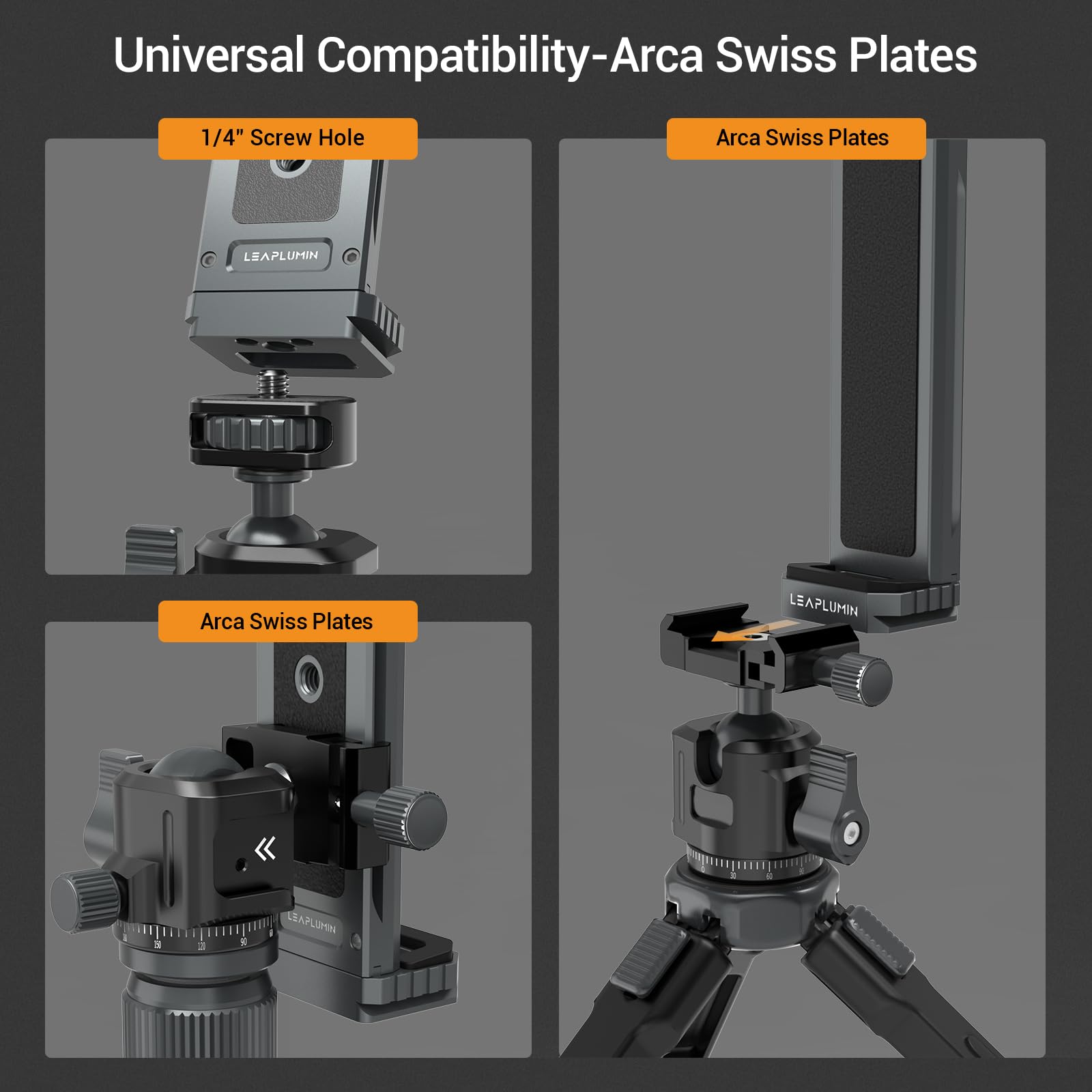 Leaplumin Tripod Mount Adapter For Ipad, Aluminum Tripod Mount Holder For Tablet,Tablet Tripod Mount With 1/4'' Screw,Universal